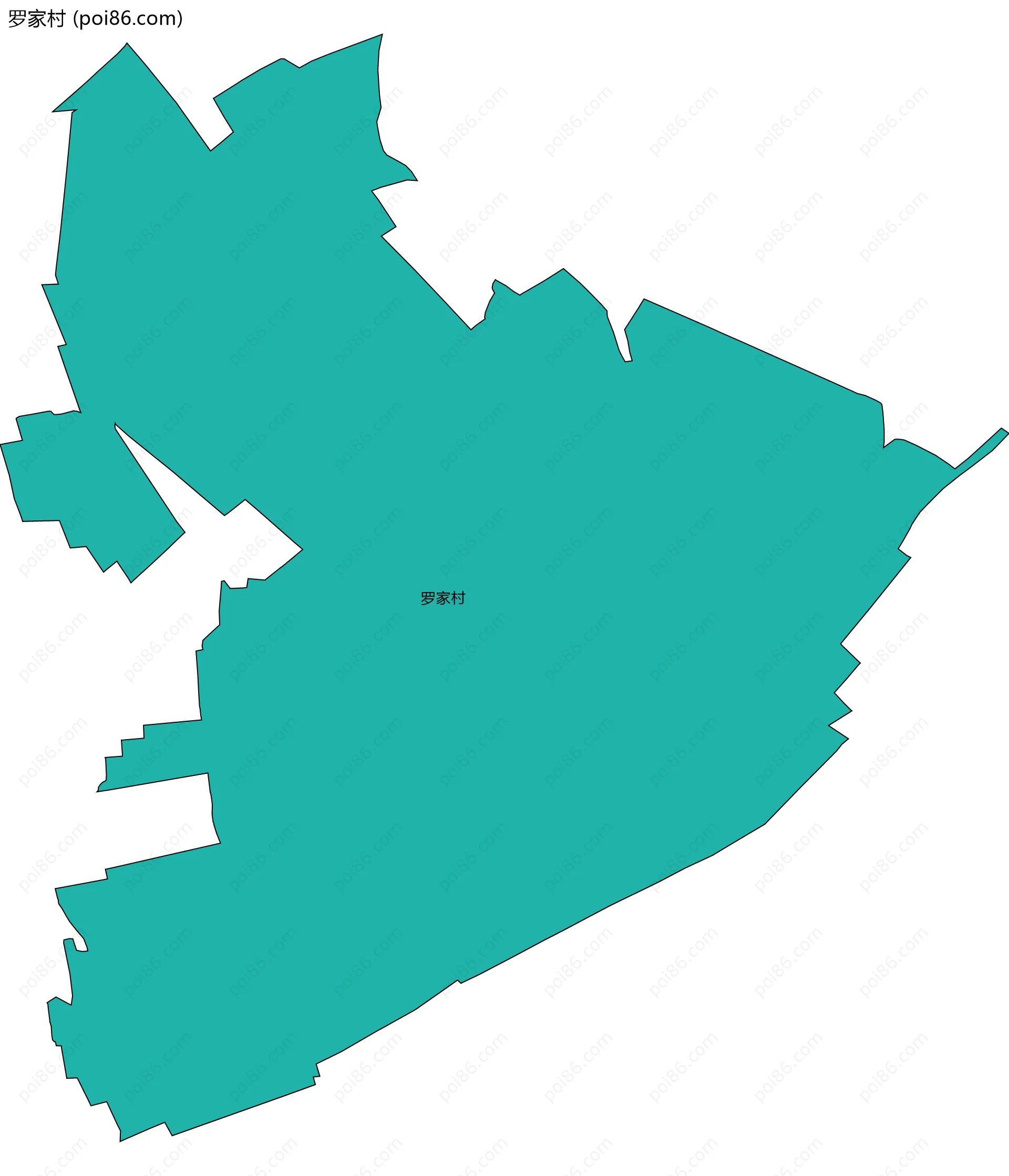 罗家村边界地图