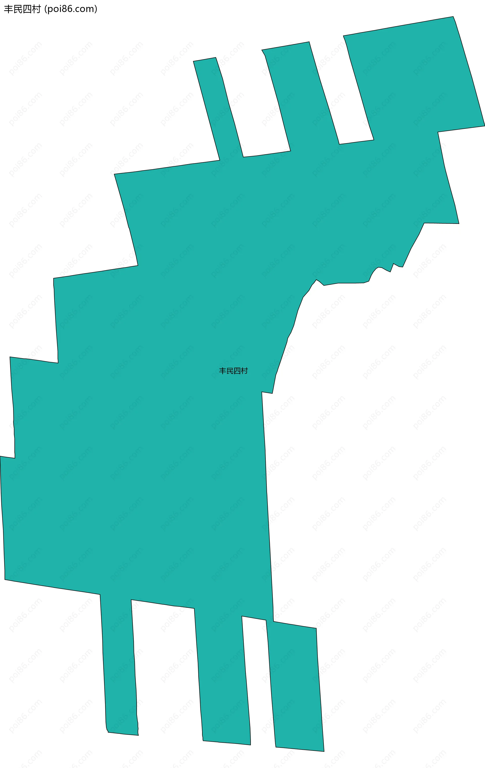 丰民四村边界地图