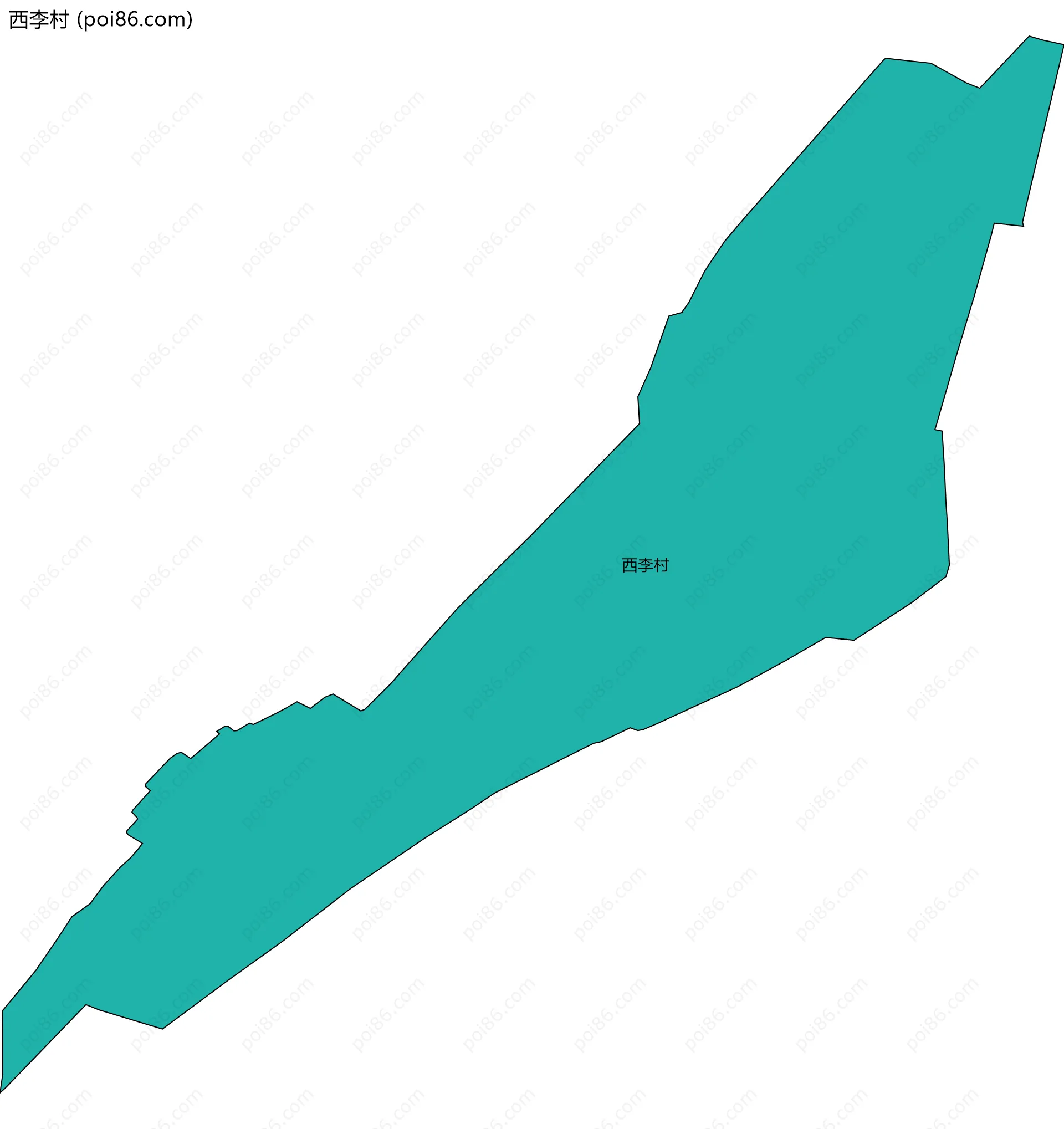西李村边界地图