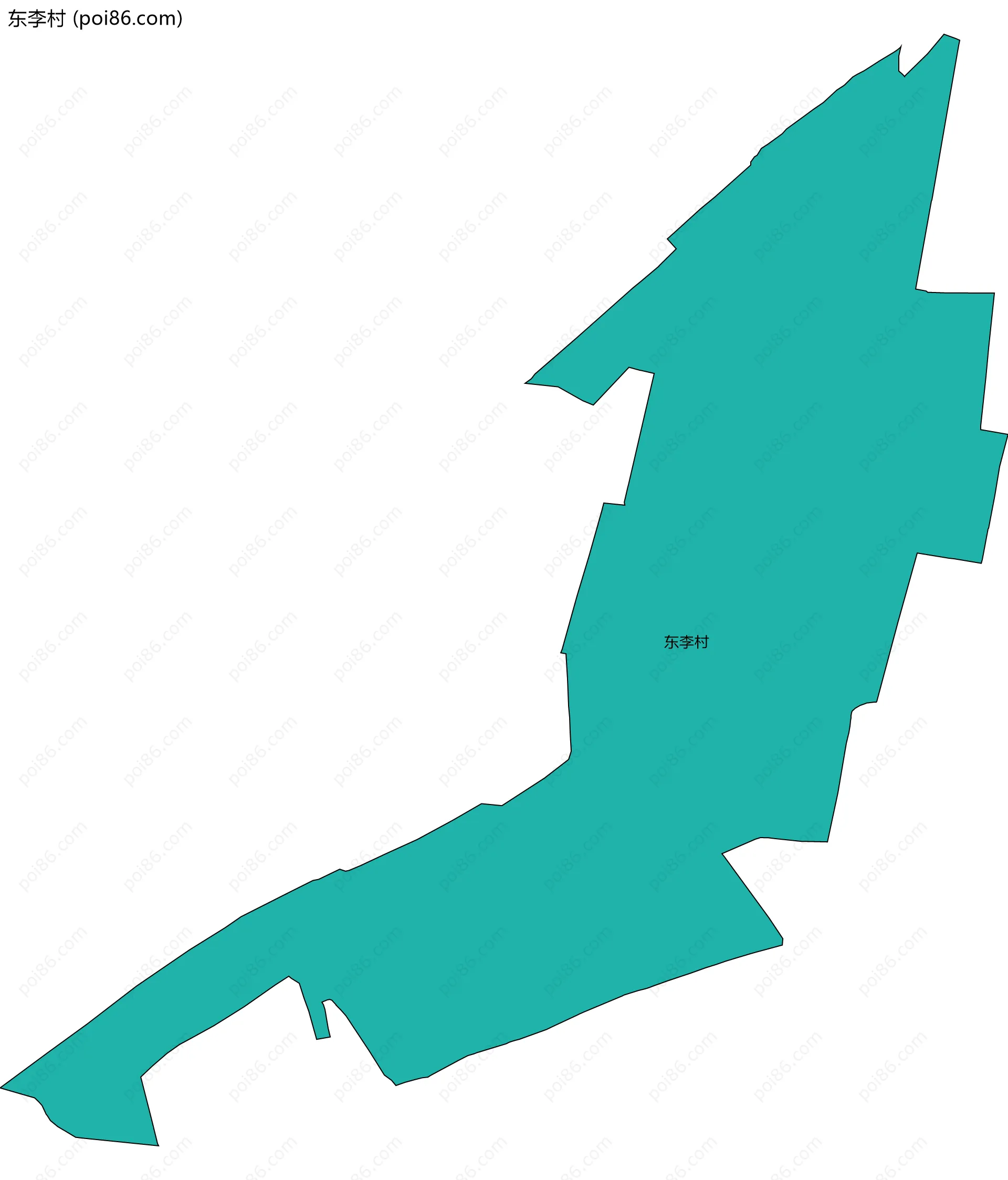 东李村边界地图