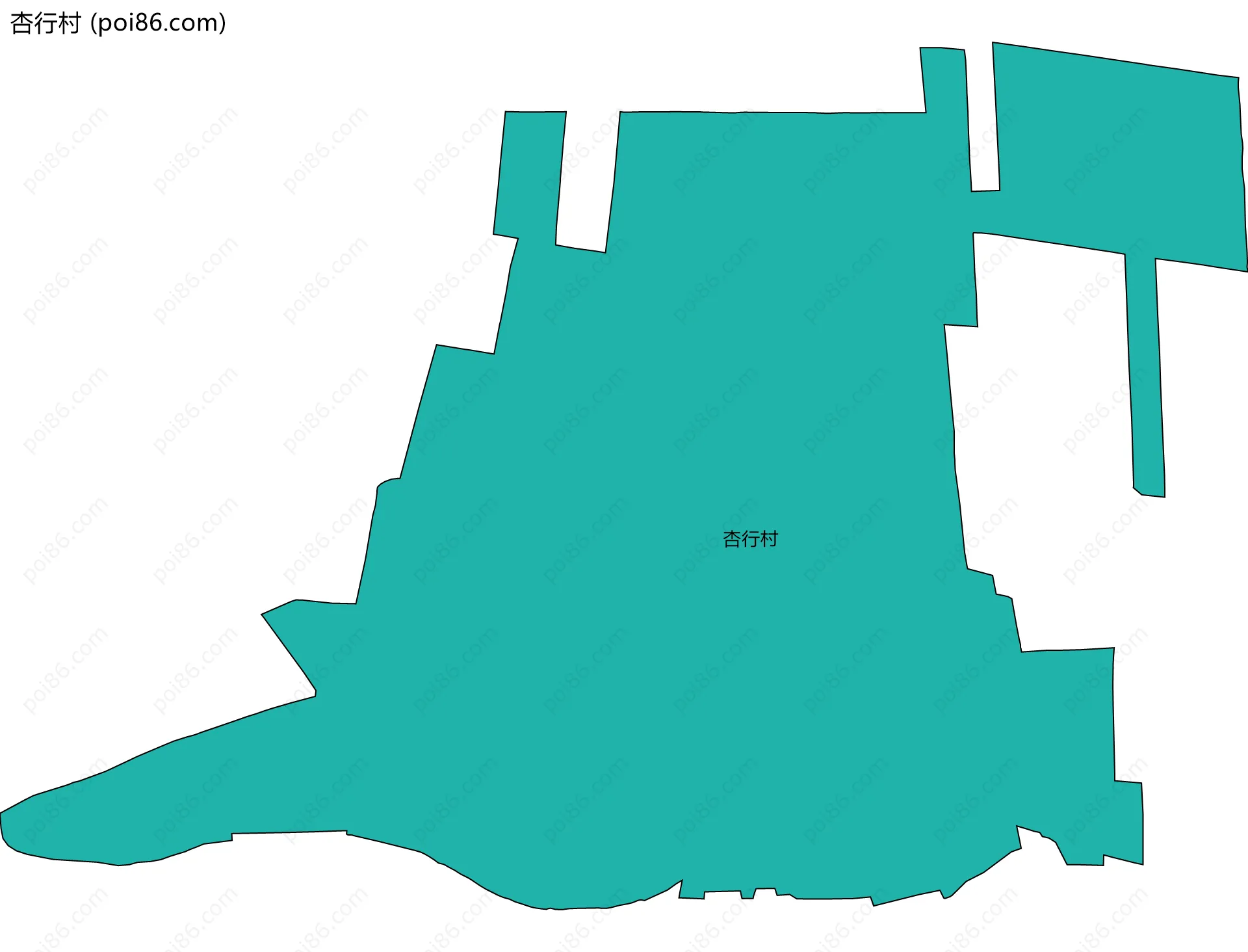 杏行村边界地图