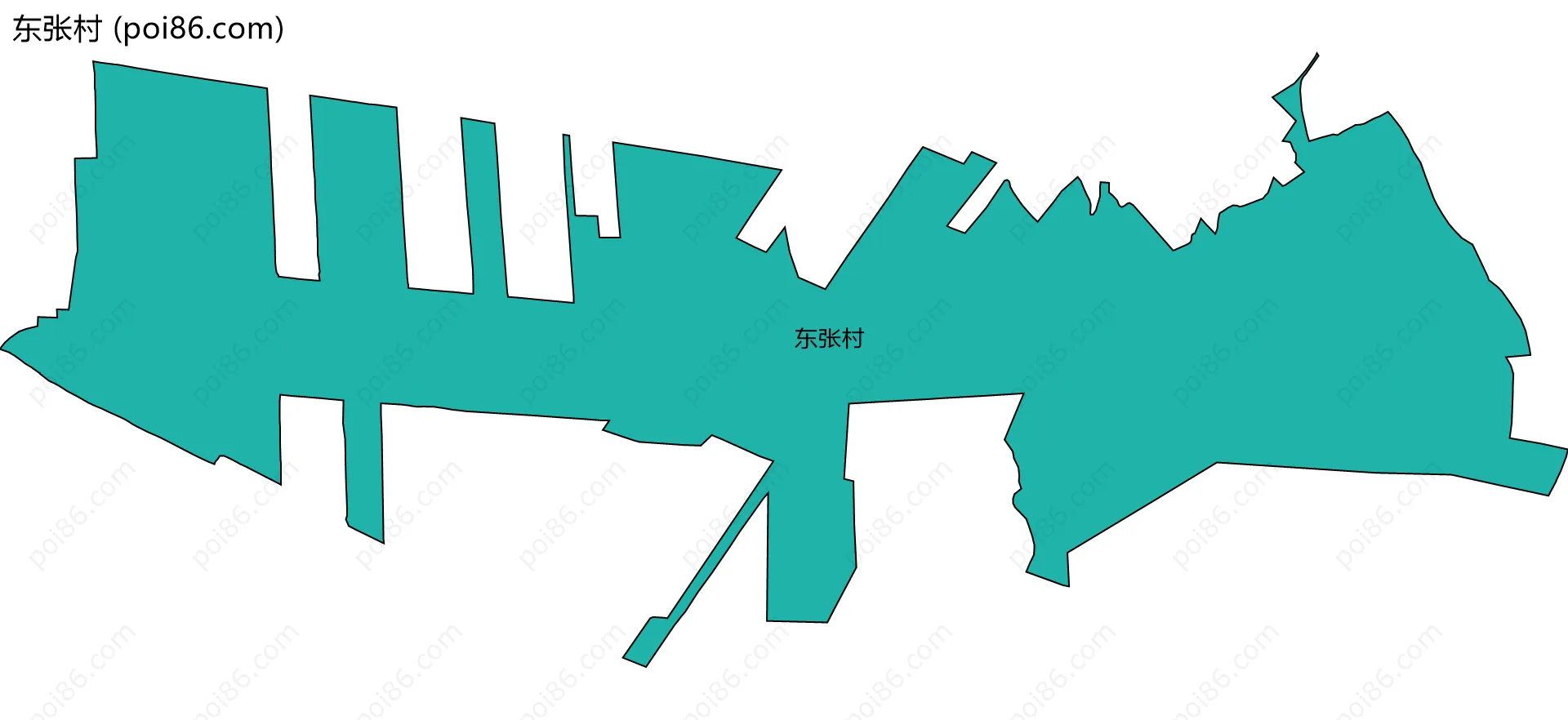 东张村边界地图