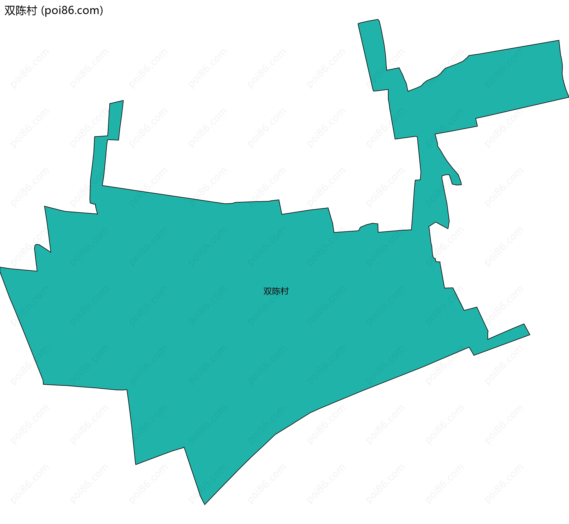 双陈村边界地图