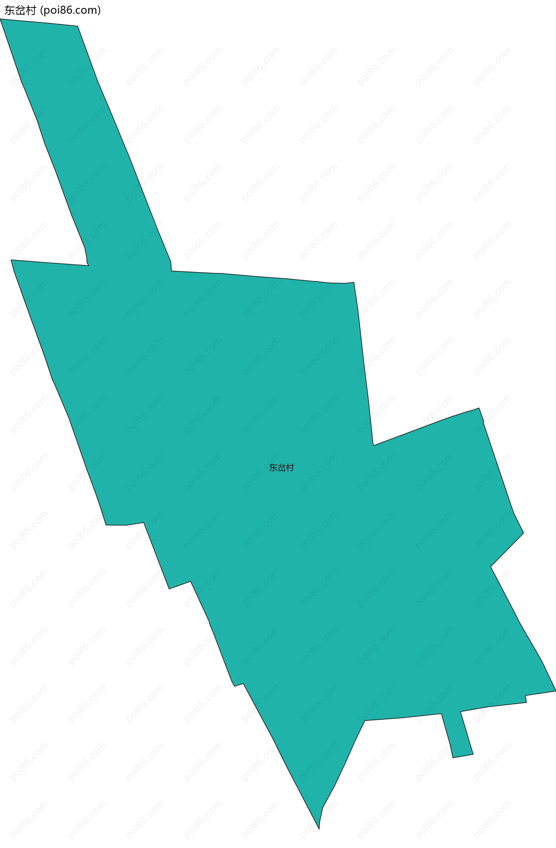 东岔村边界地图