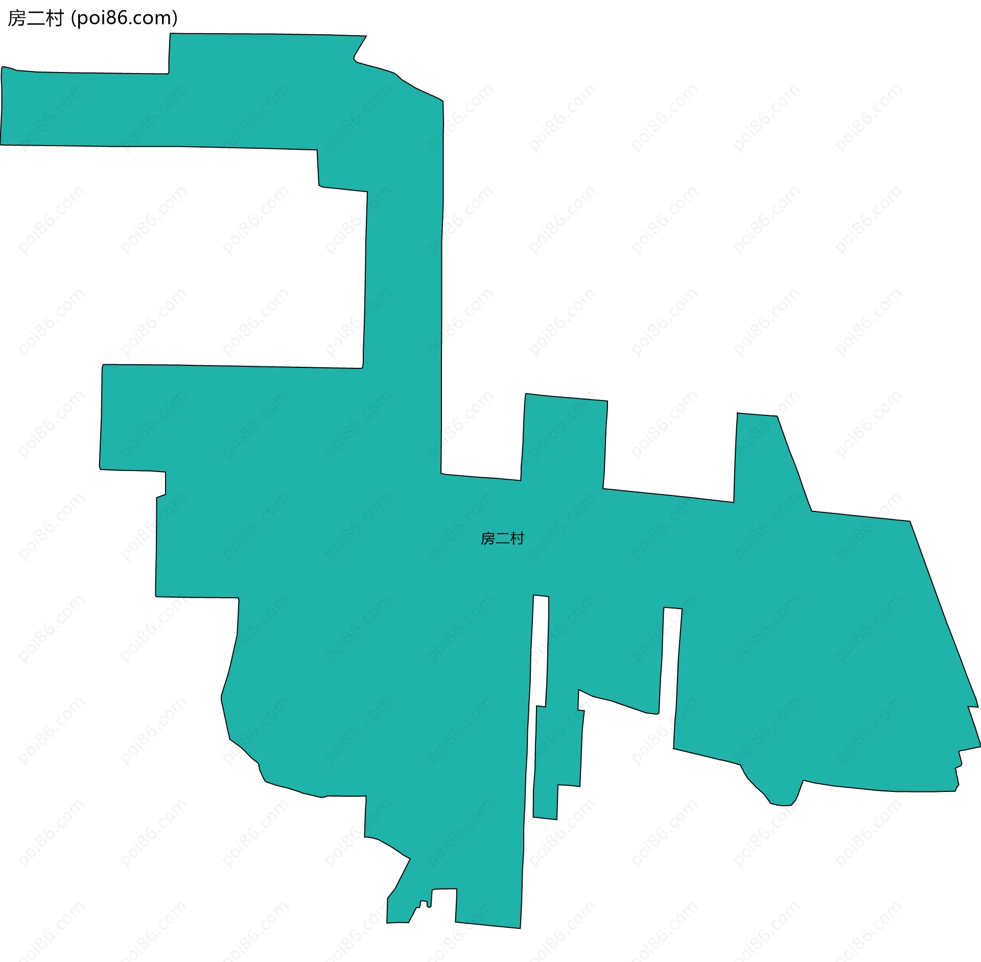 房二村边界地图