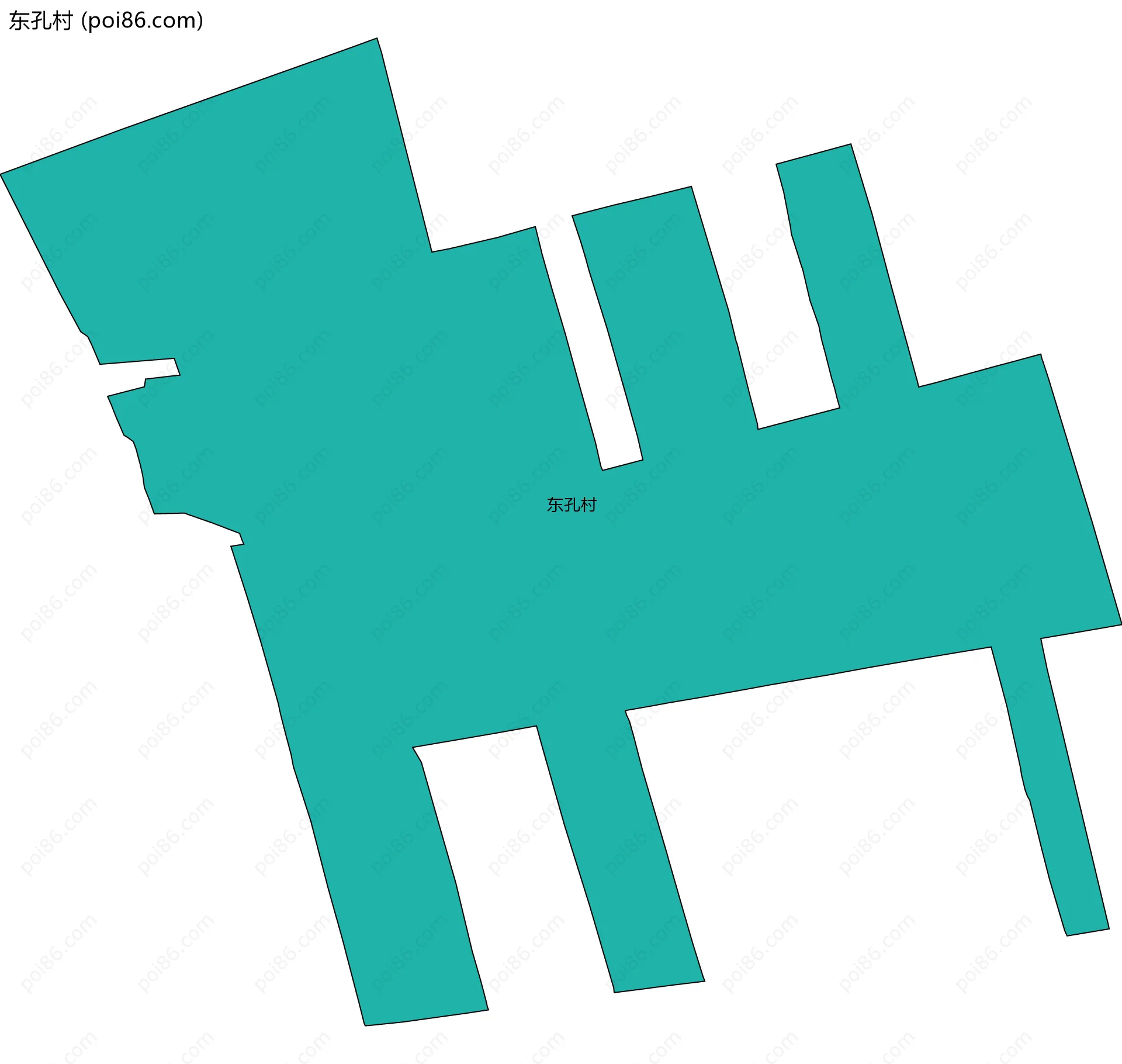 东孔村边界地图