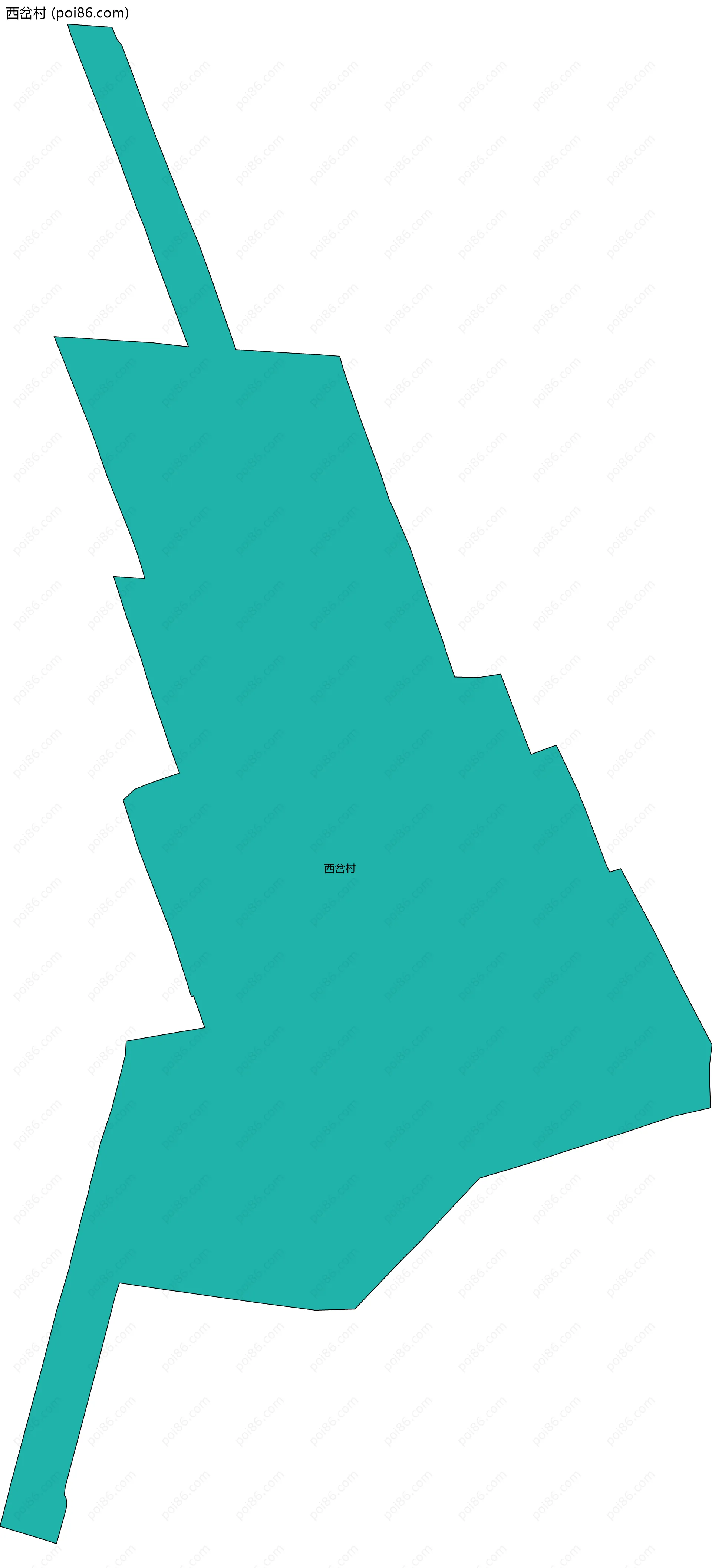 西岔村边界地图