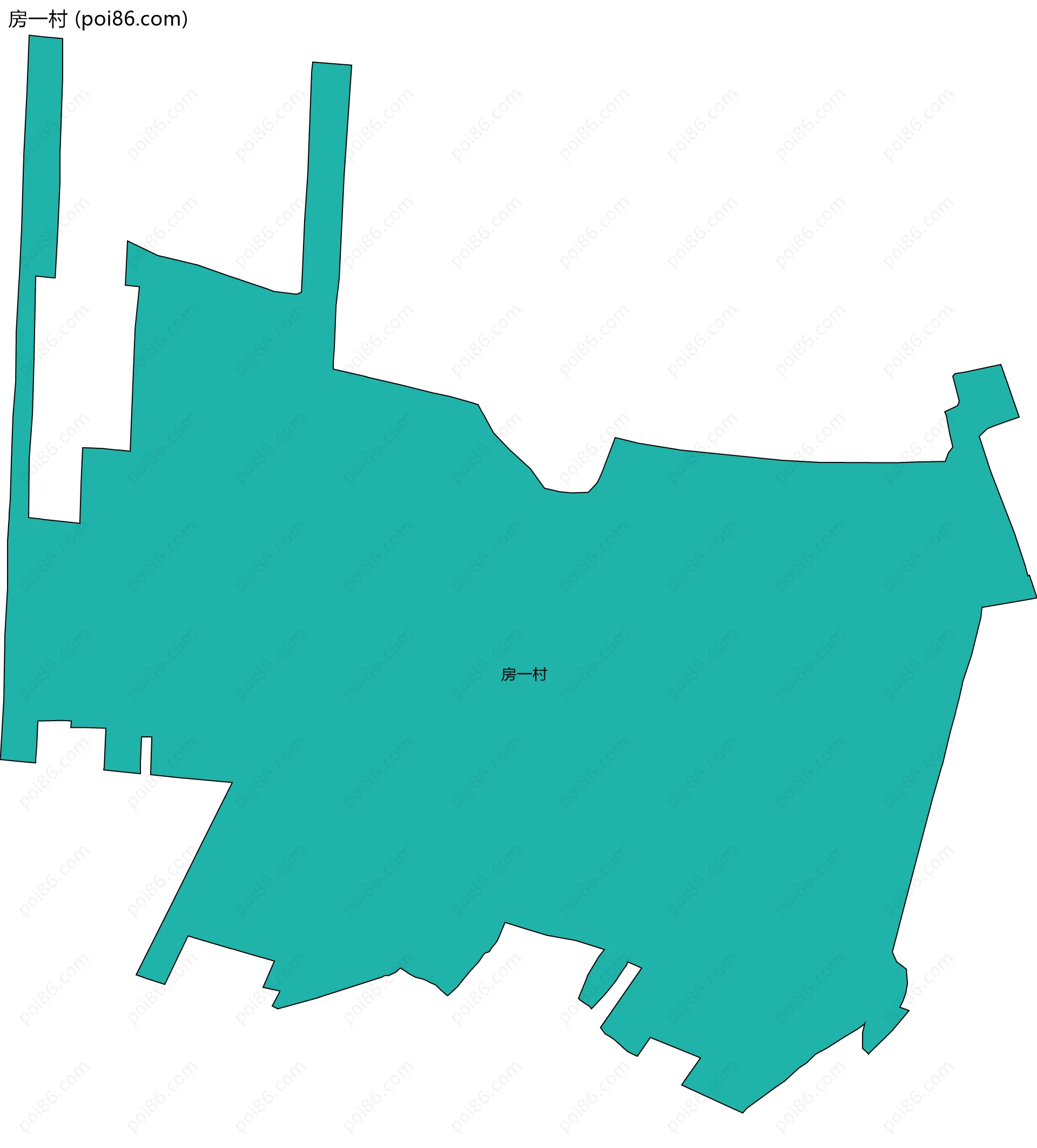 房一村边界地图