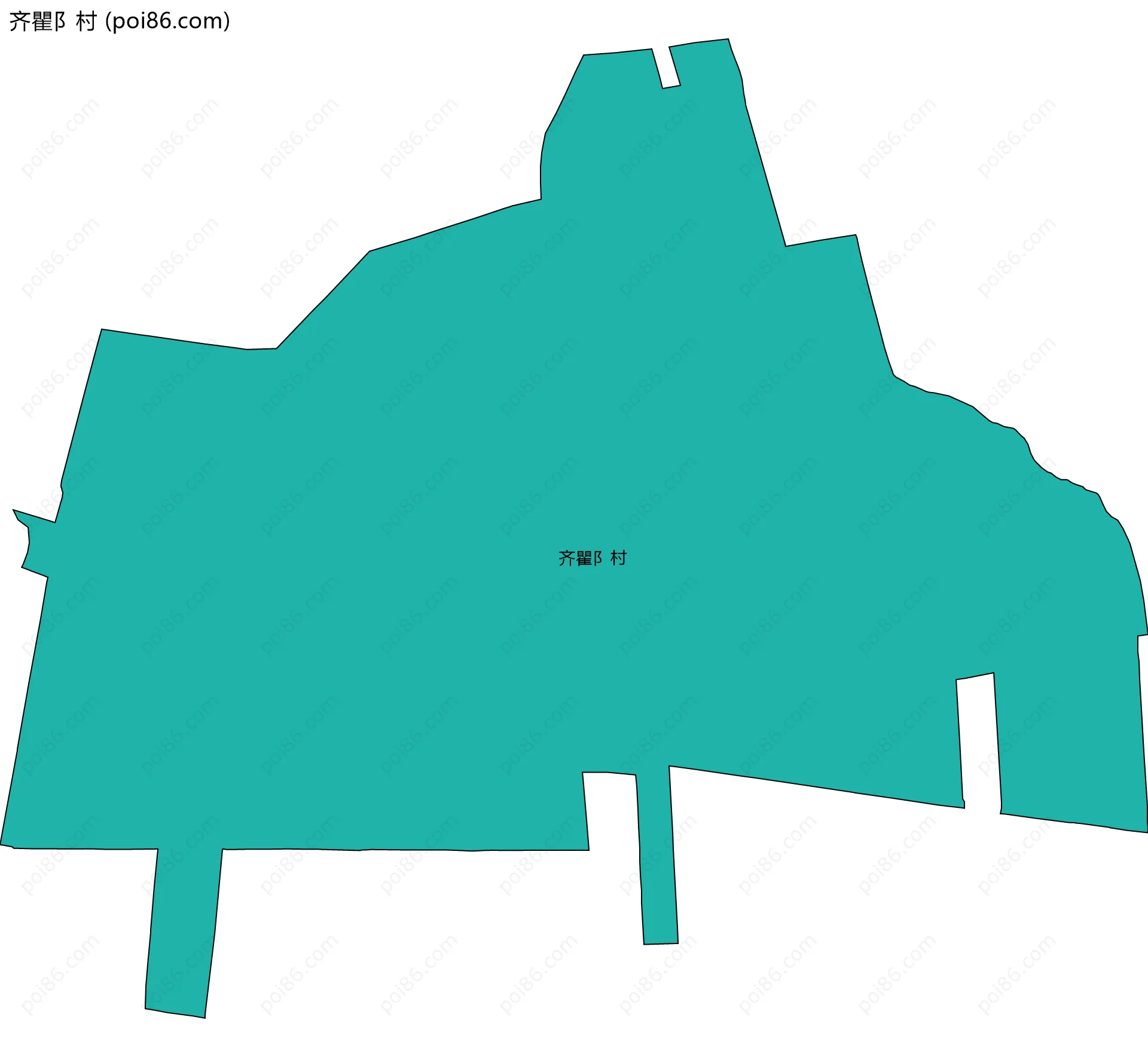 齐瞿阝村边界地图