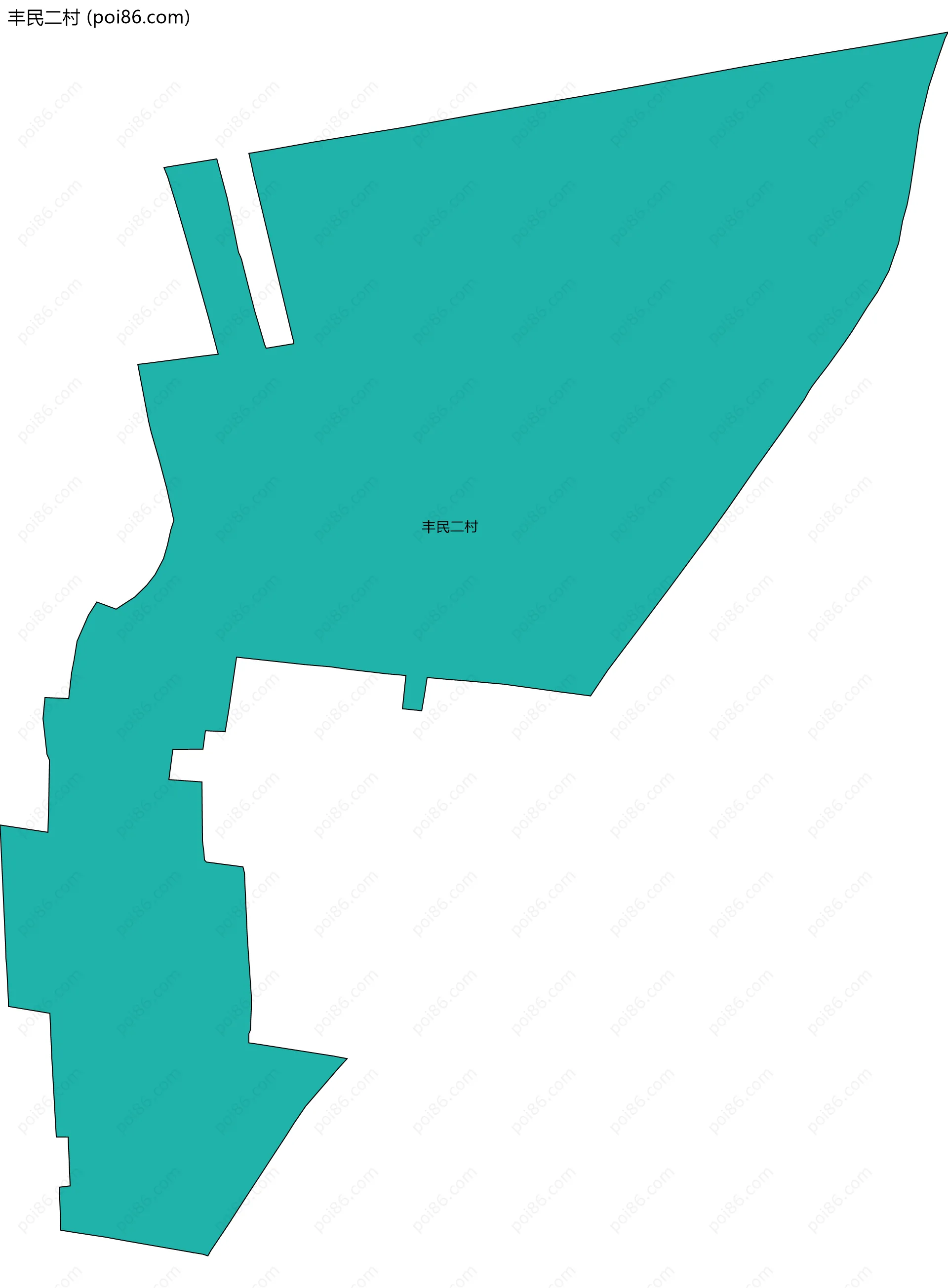 丰民二村边界地图