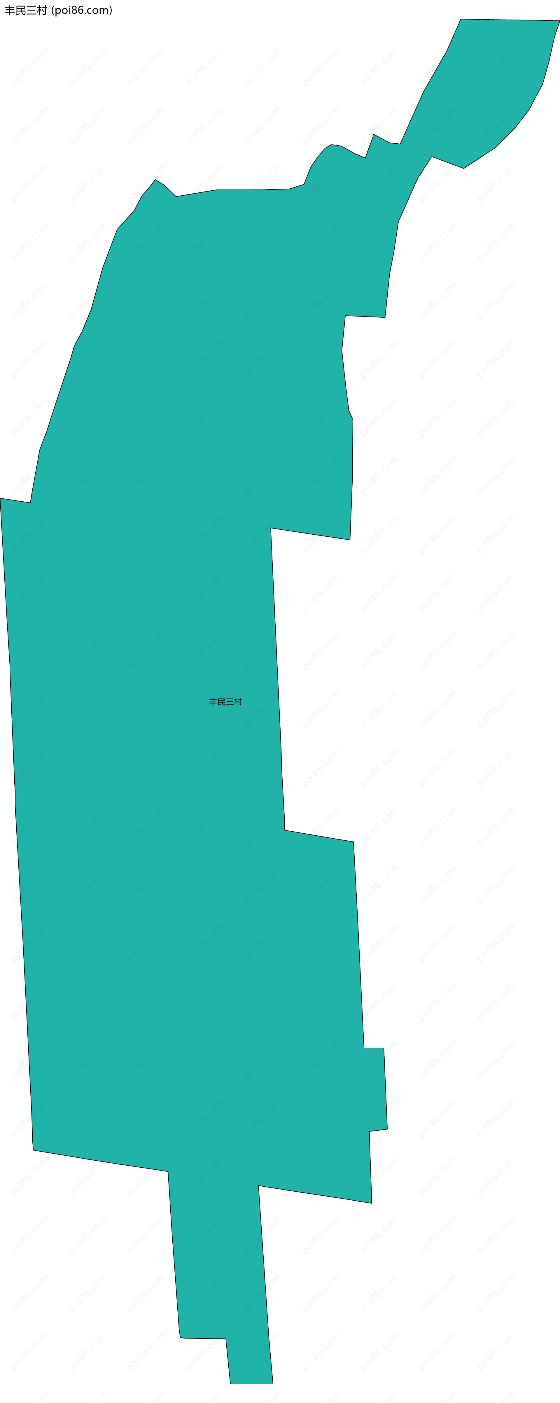 丰民三村边界地图