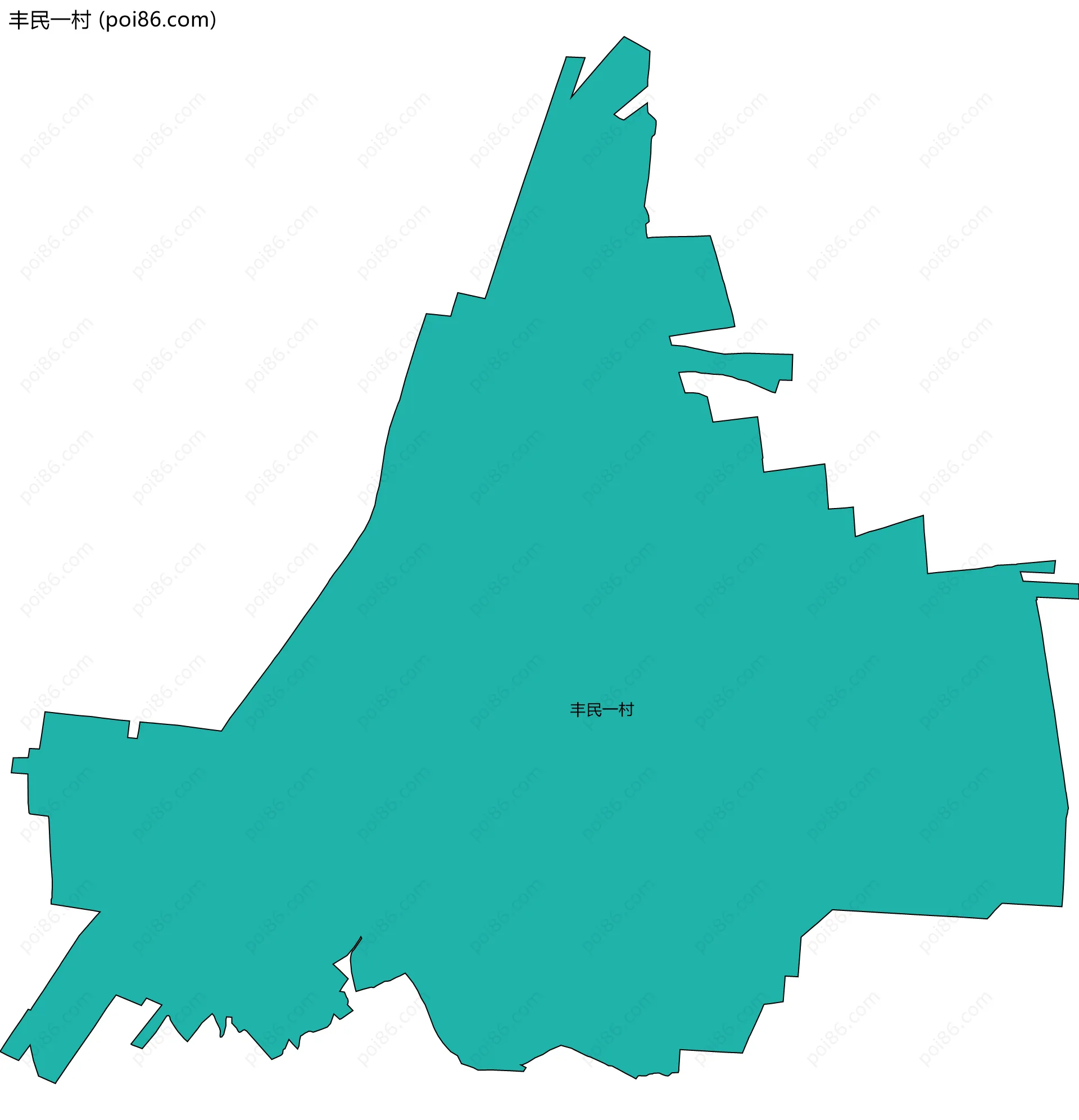 丰民一村边界地图