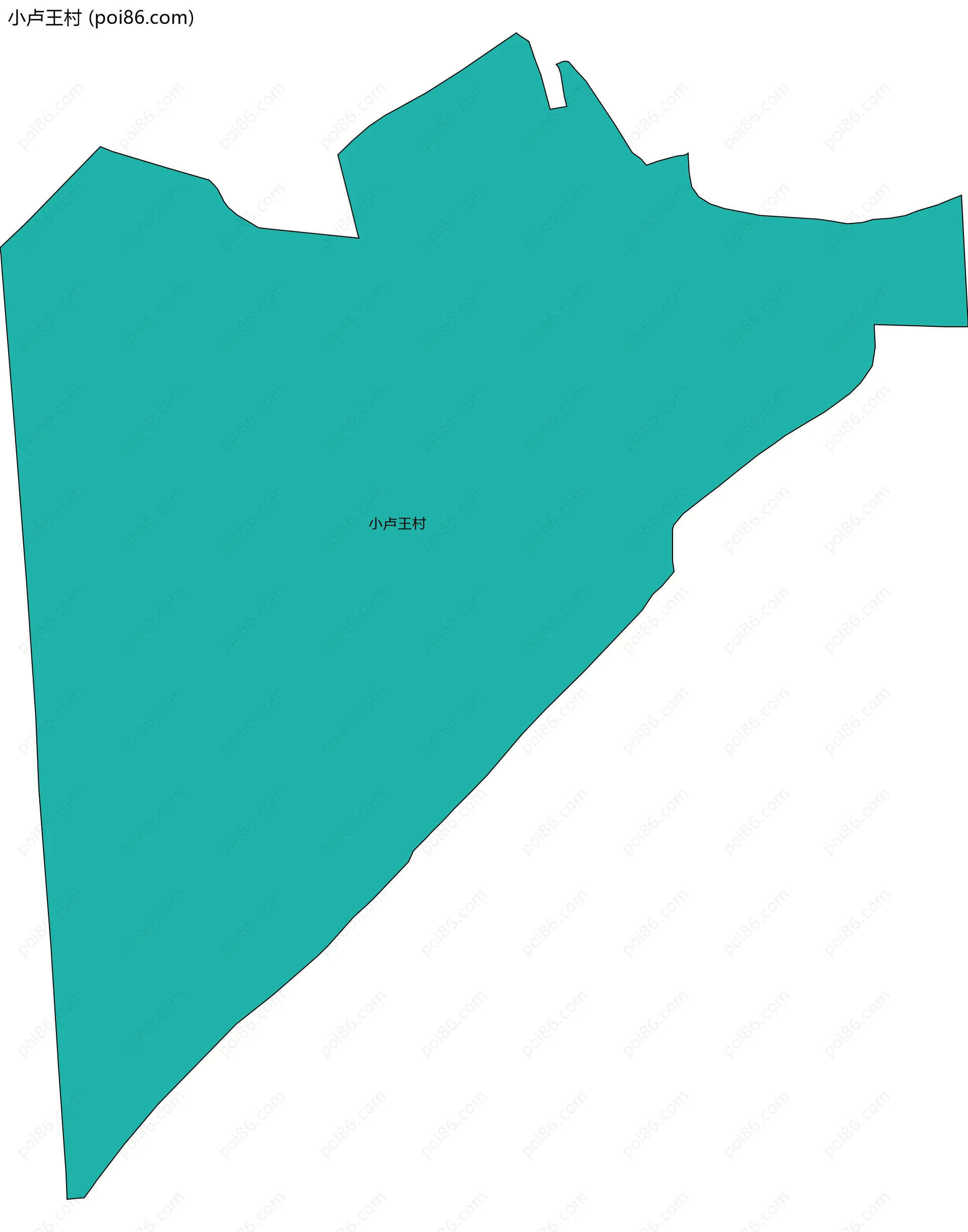 小卢王村边界地图