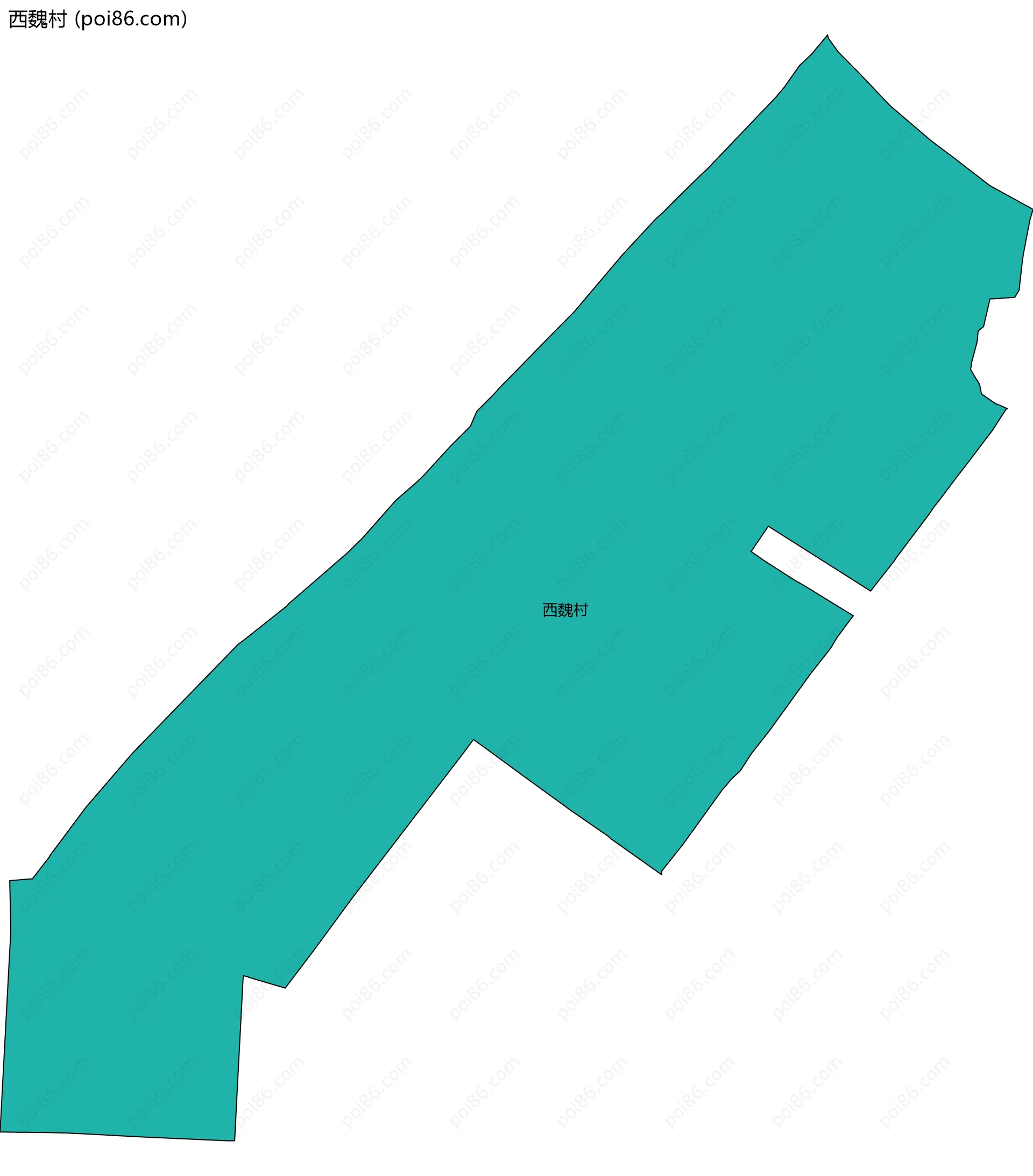 西魏村边界地图