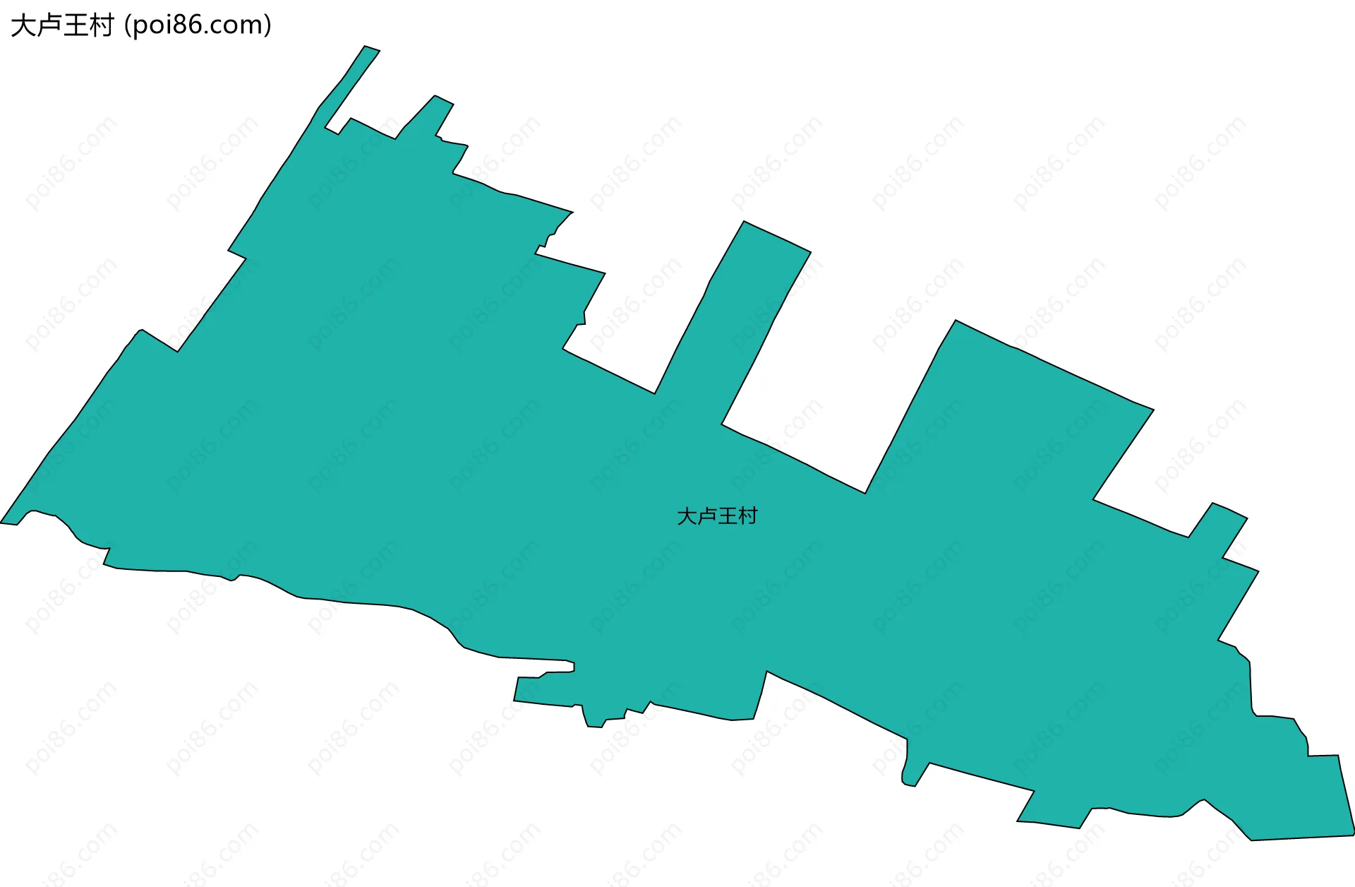 大卢王村边界地图