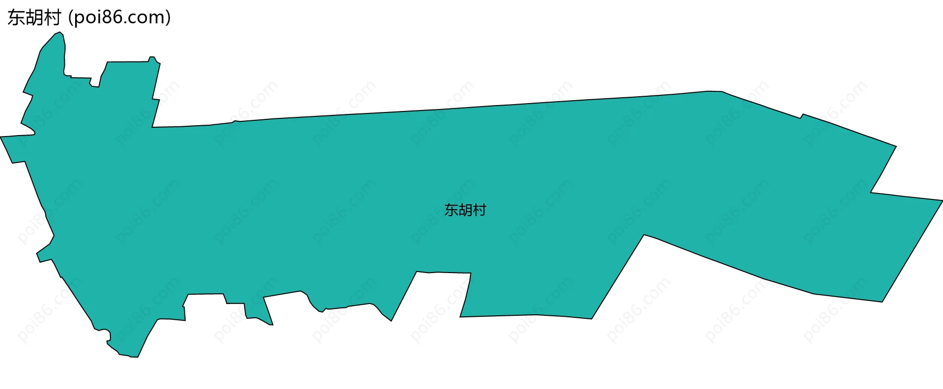 东胡村边界地图