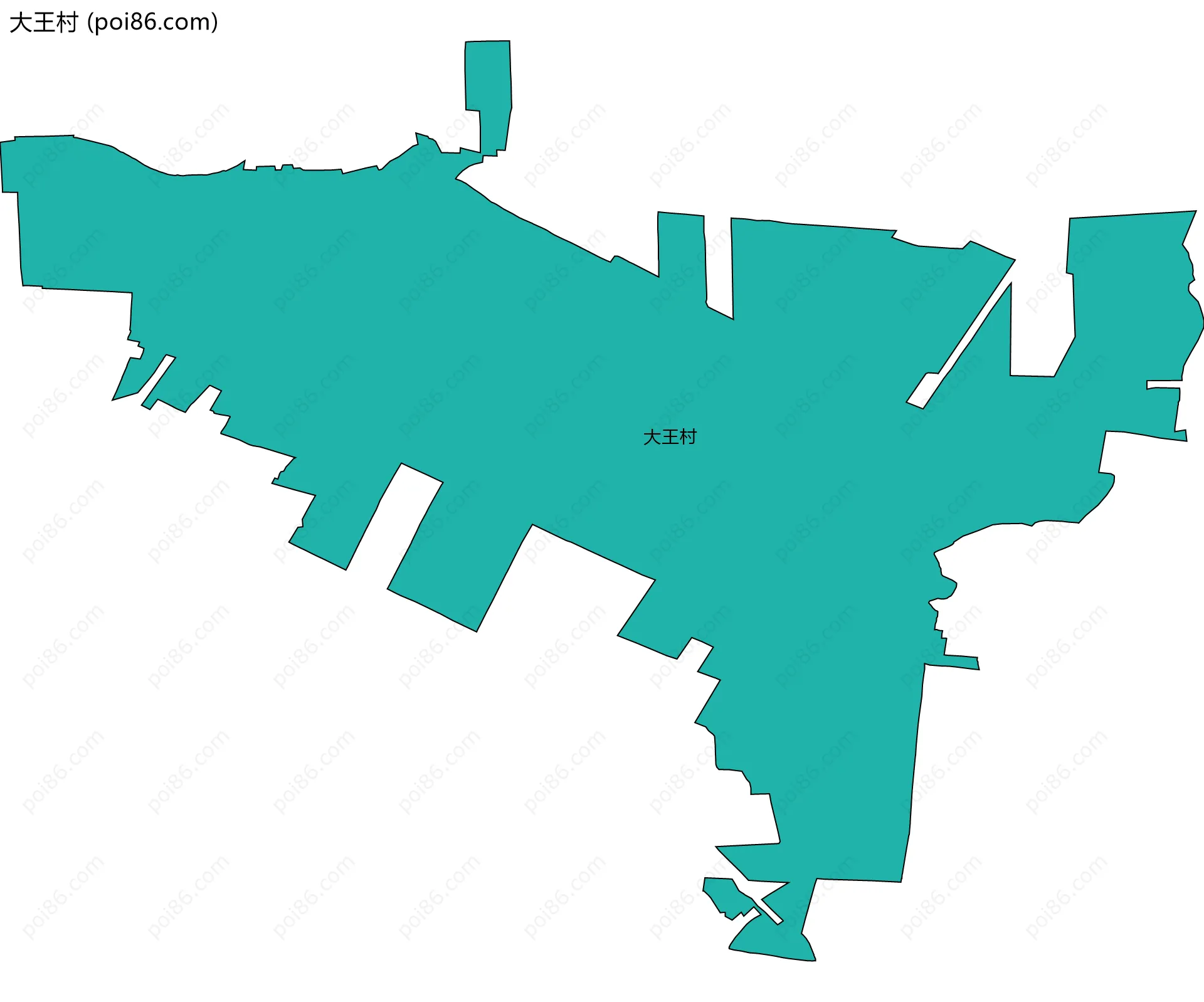 大王村边界地图