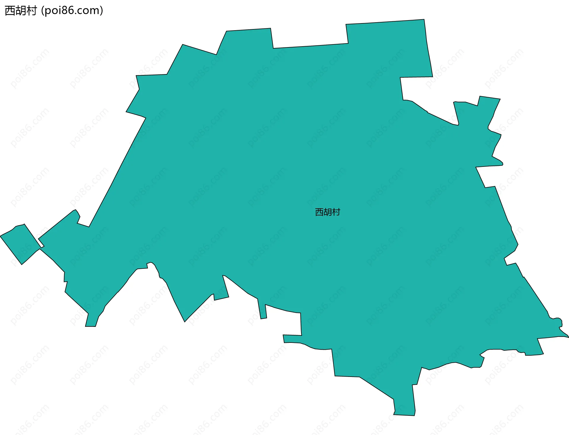 西胡村边界地图