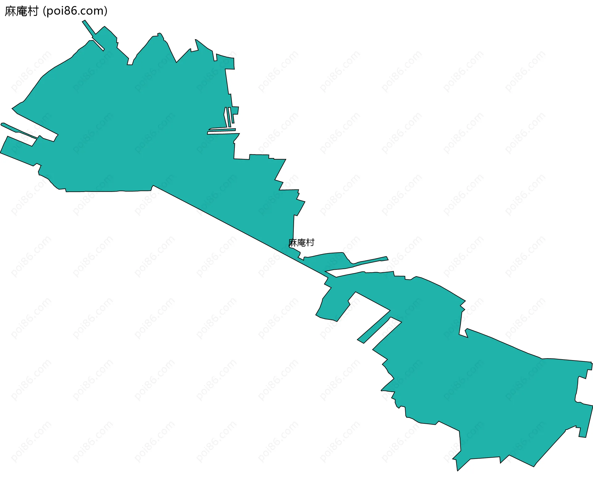 麻庵村边界地图