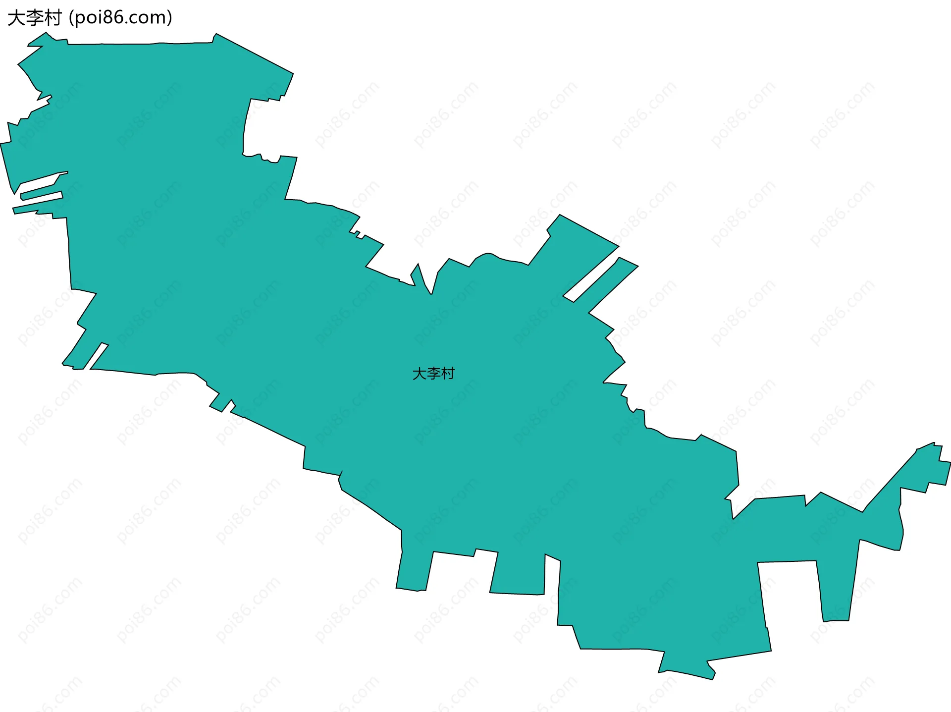 大李村边界地图