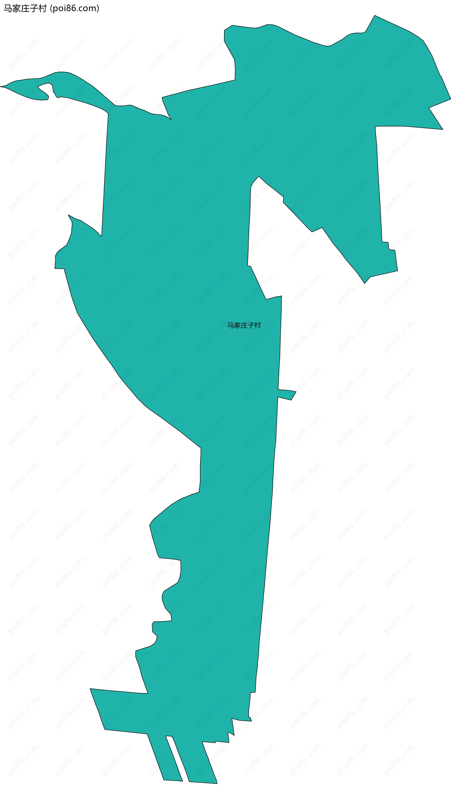 马家庄子村边界地图