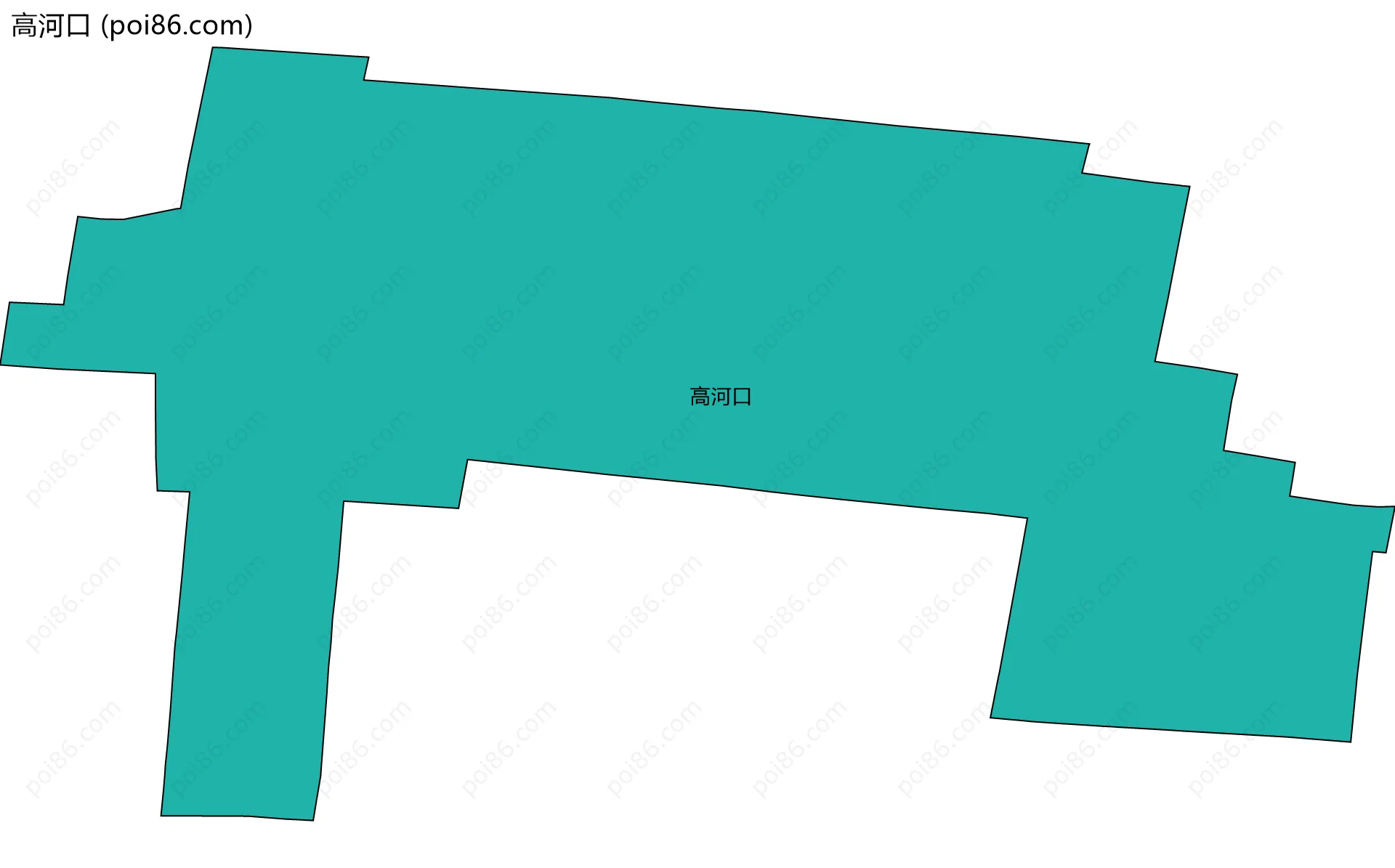 高河口边界地图