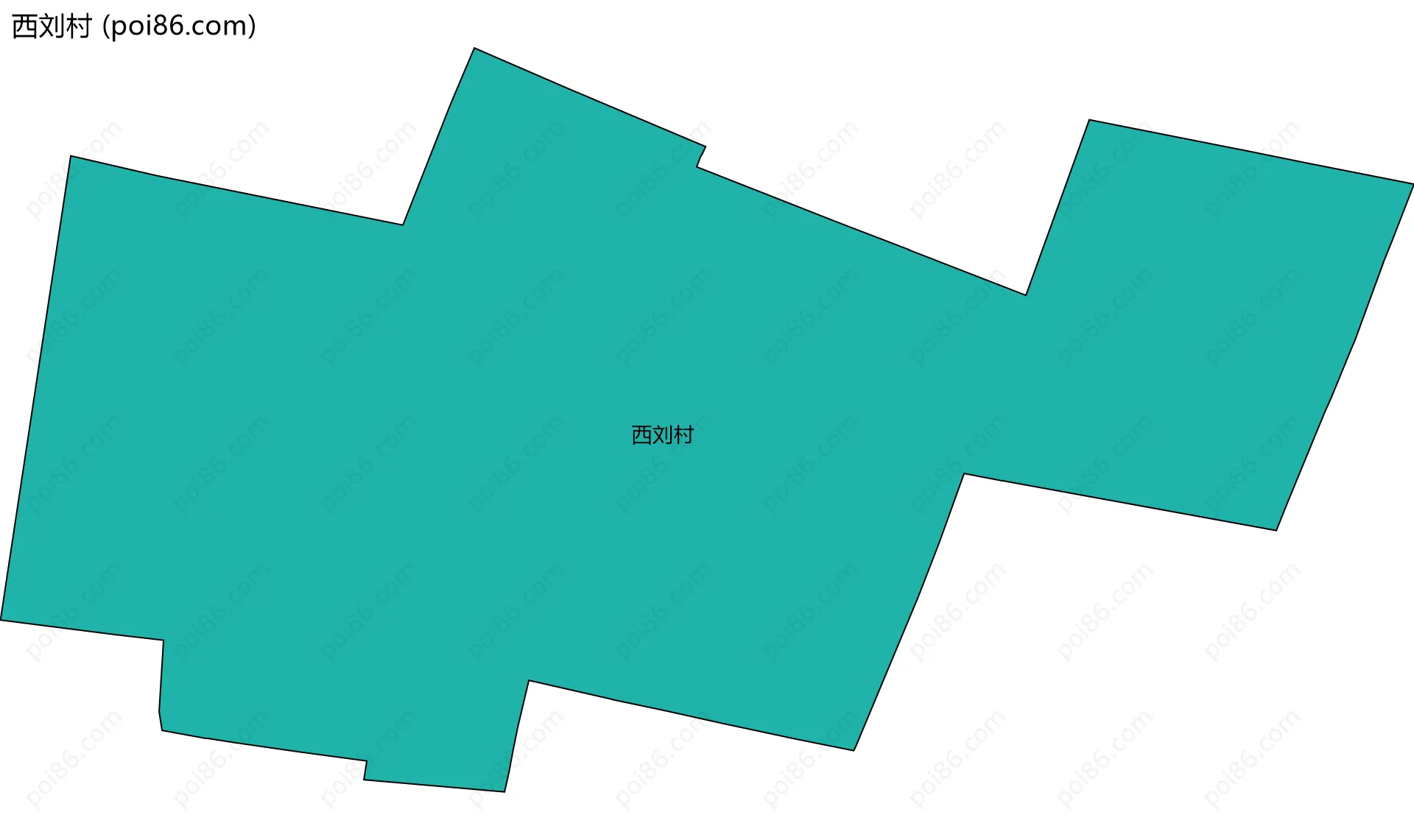 西刘村边界地图