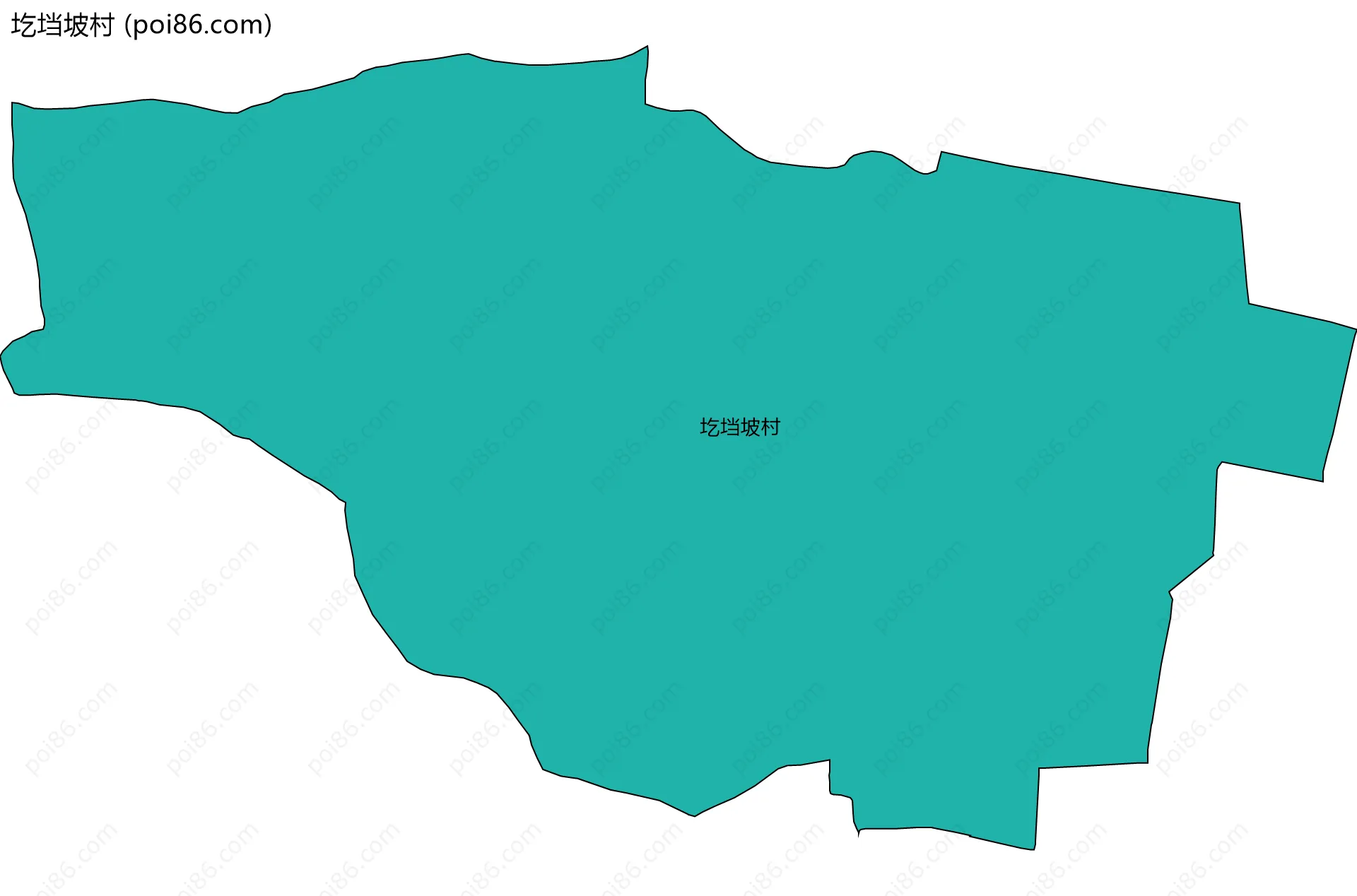 圪垱坡村边界地图