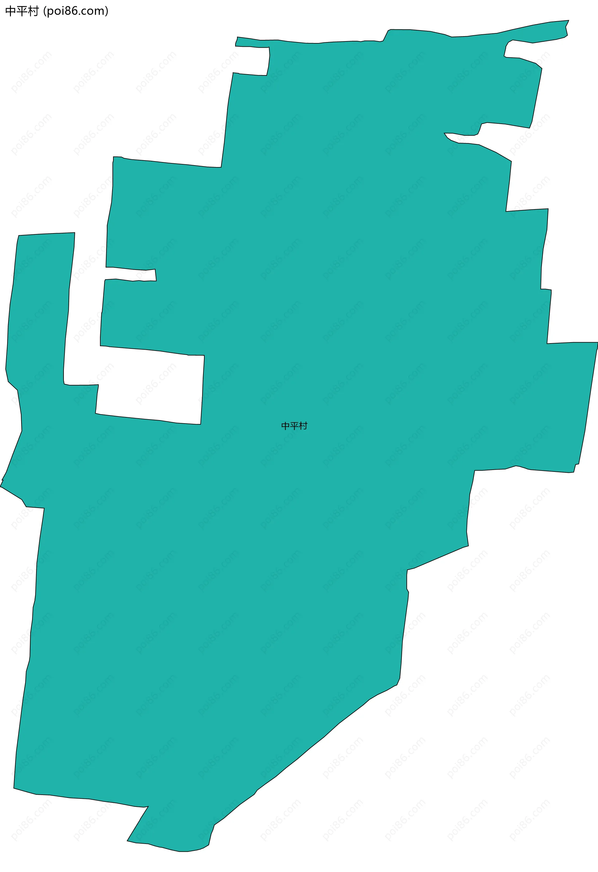 中平村边界地图