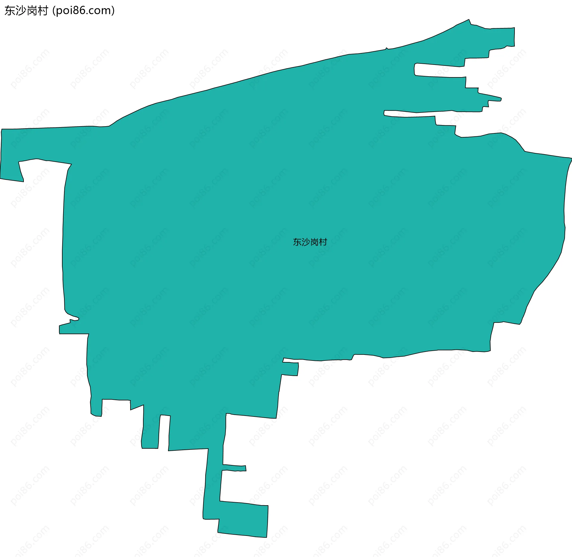 东沙岗村边界地图