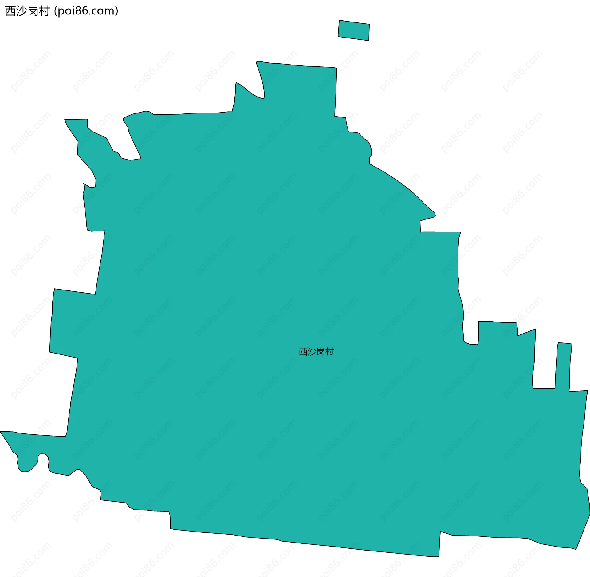 西沙岗村边界地图