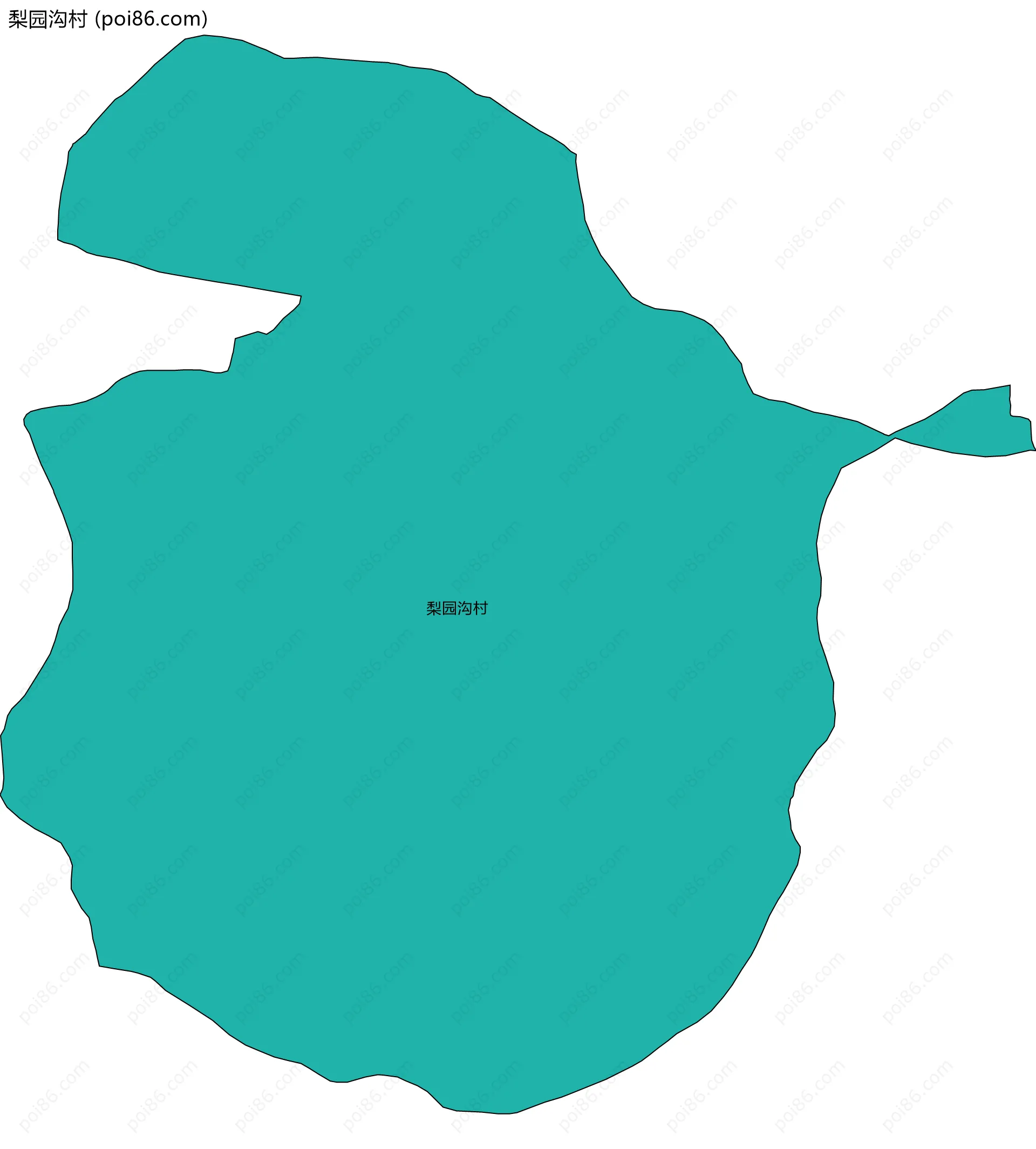 梨园沟村边界地图