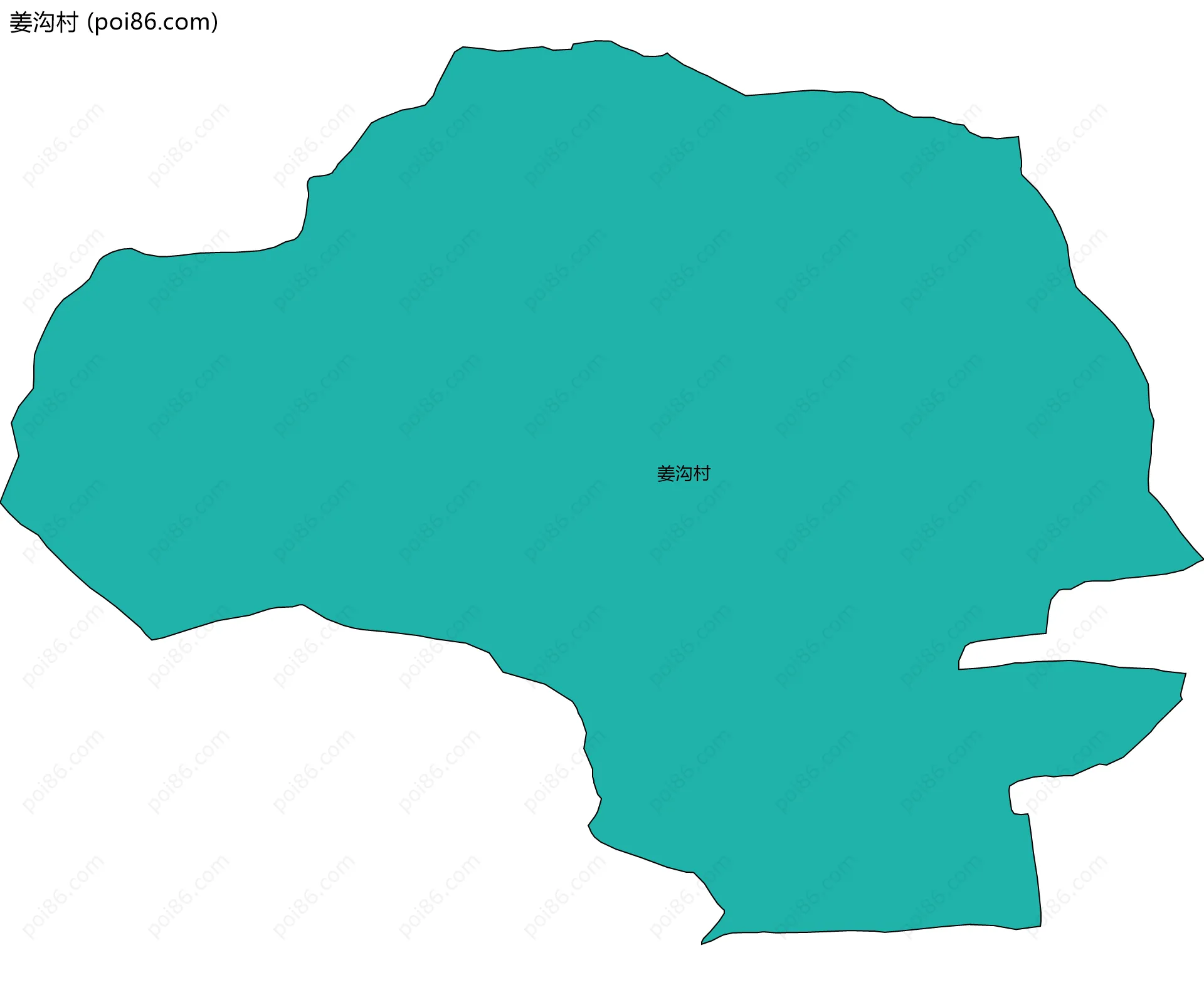 姜沟村边界地图