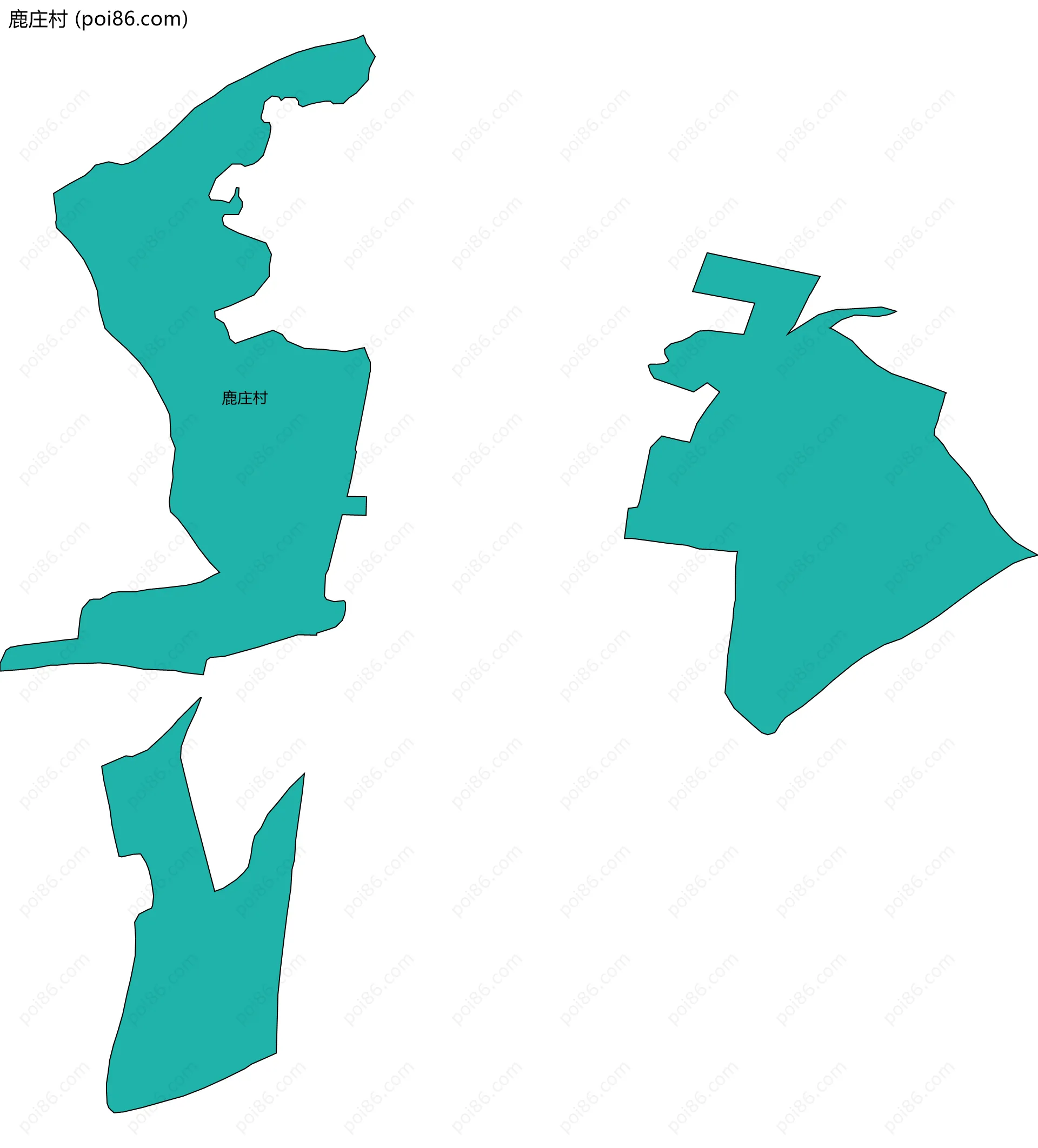 鹿庄村边界地图