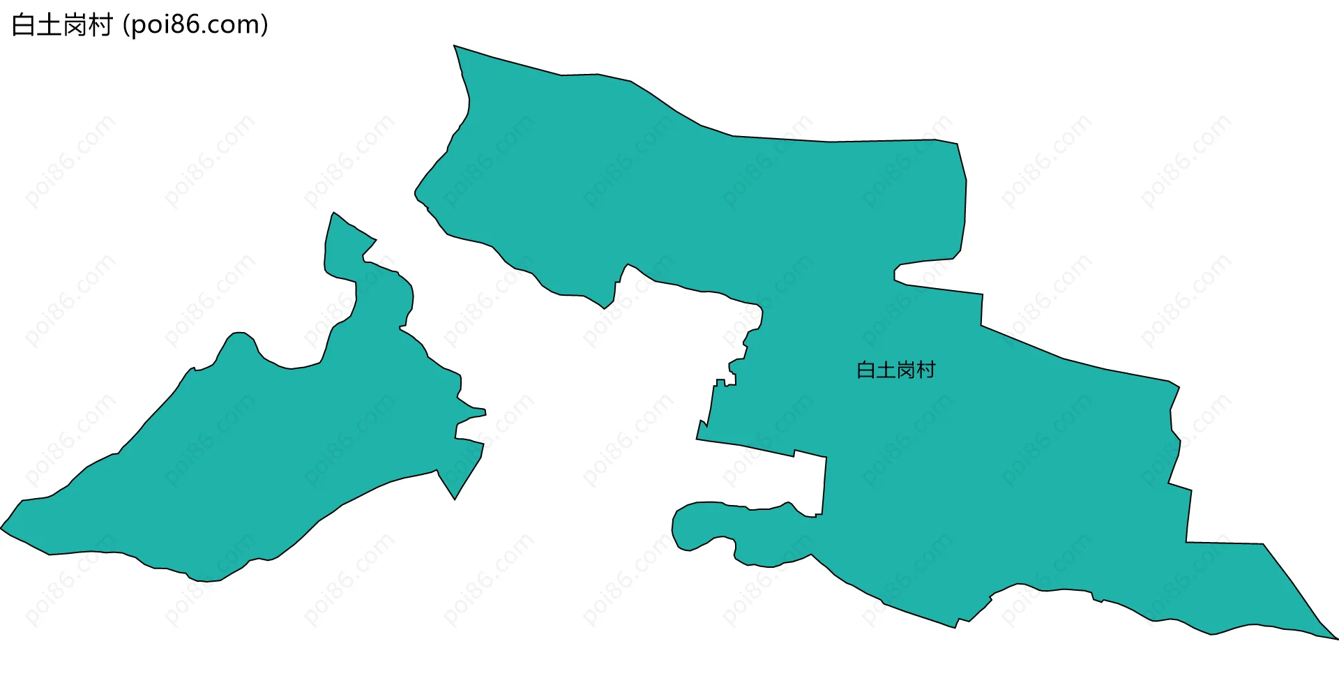 白土岗村边界地图