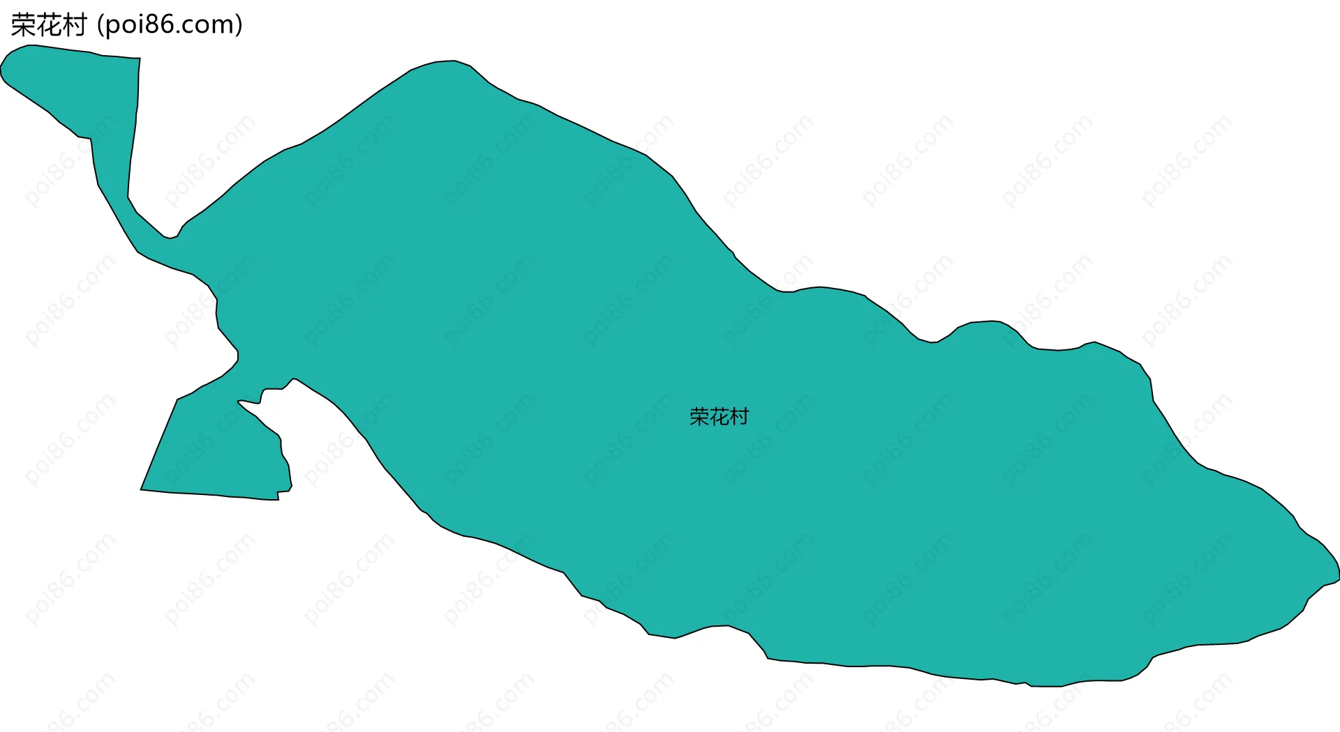 荣花村边界地图