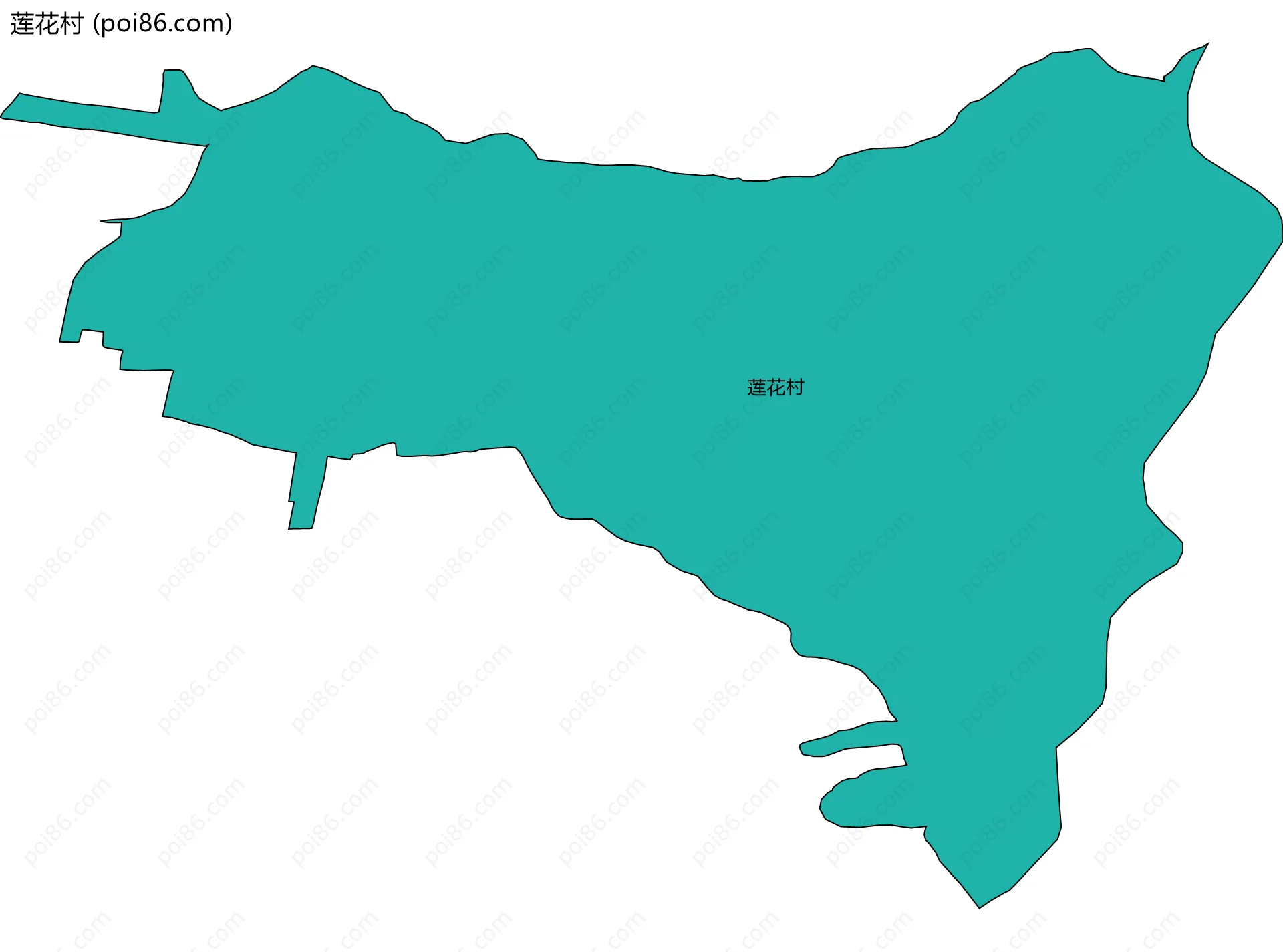 莲花村边界地图