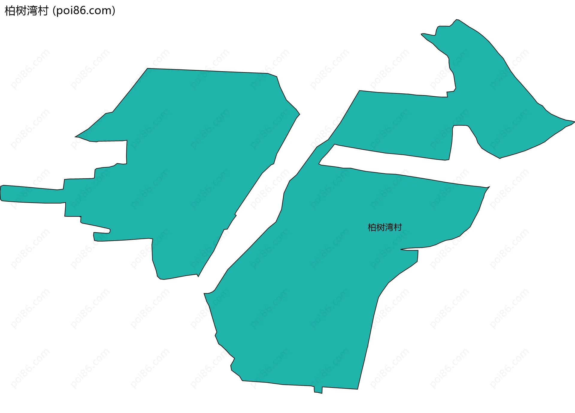 柏树湾村边界地图