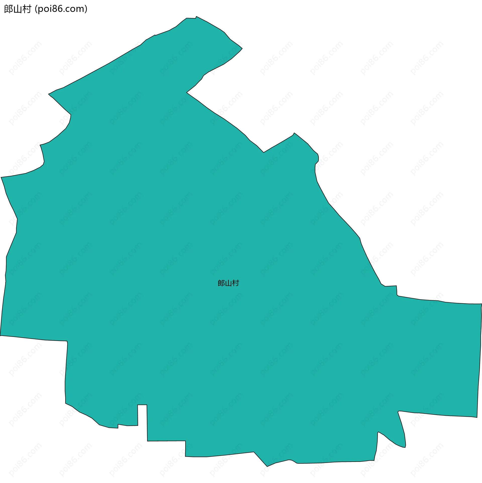 郎山村边界地图