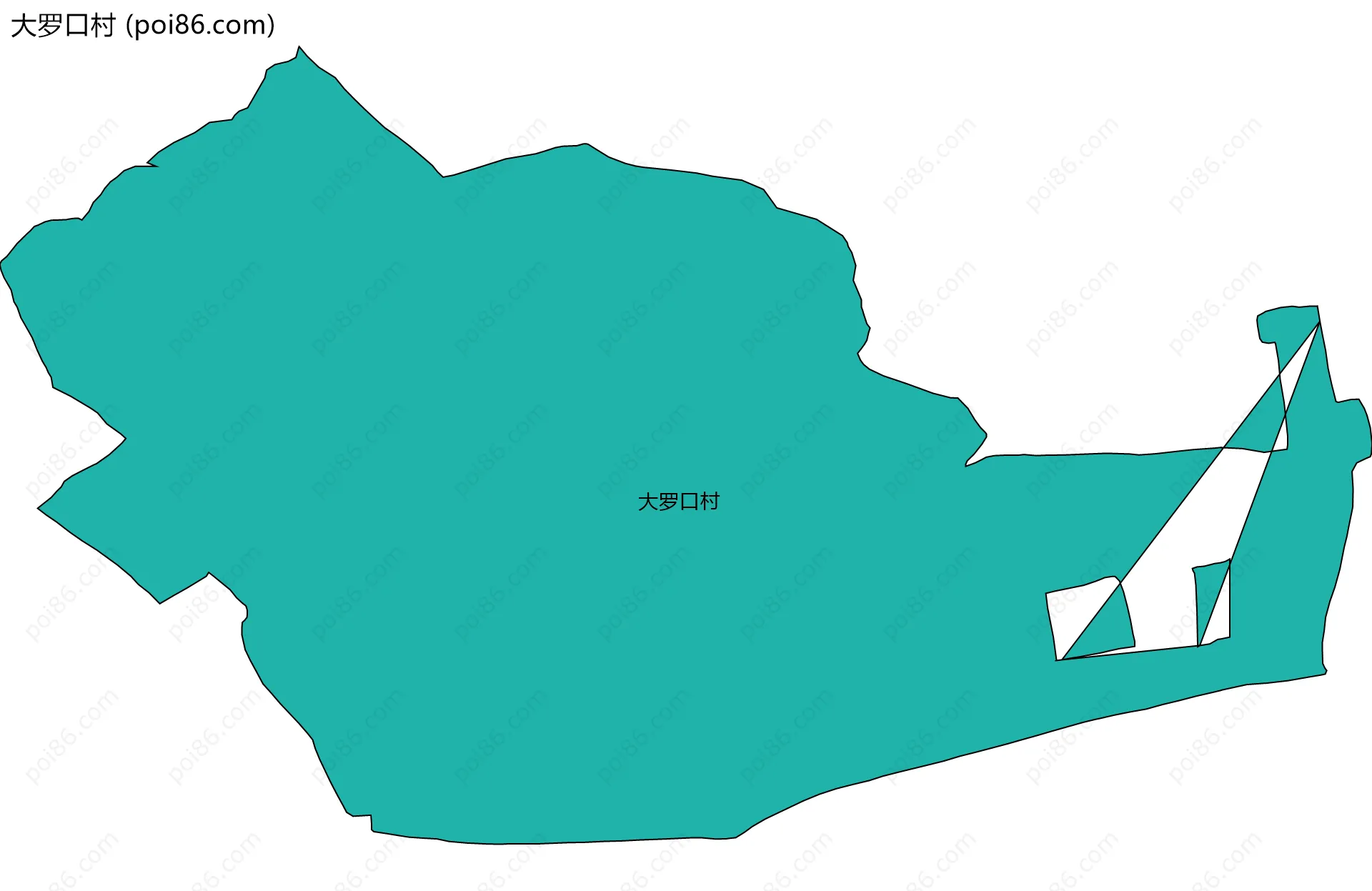 大罗口村边界地图