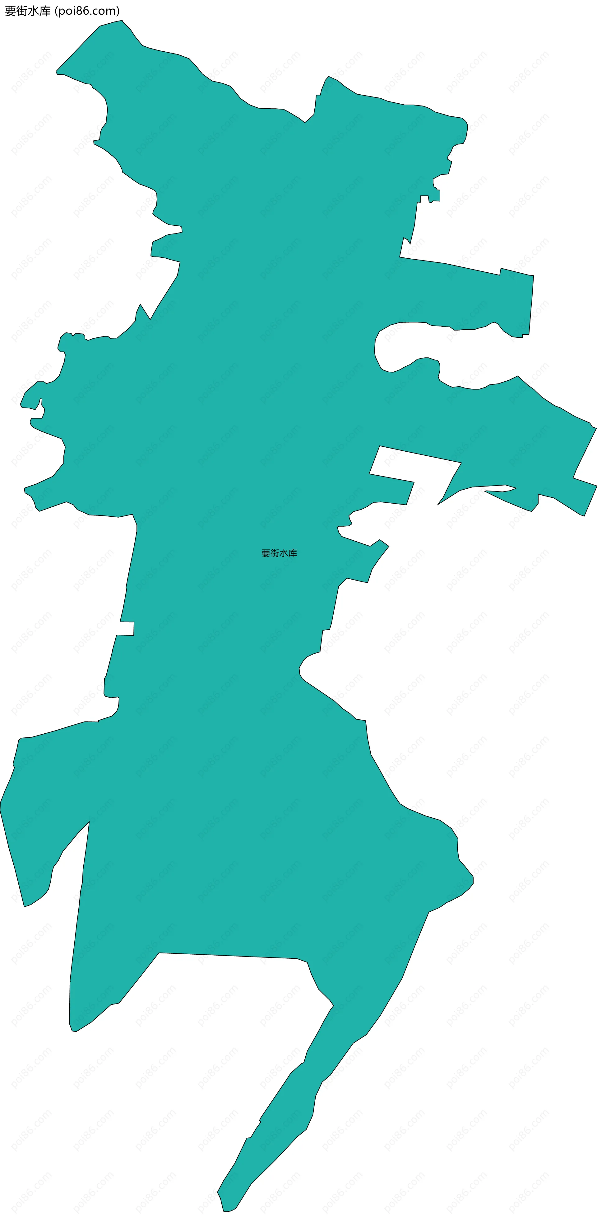 要街水库边界地图