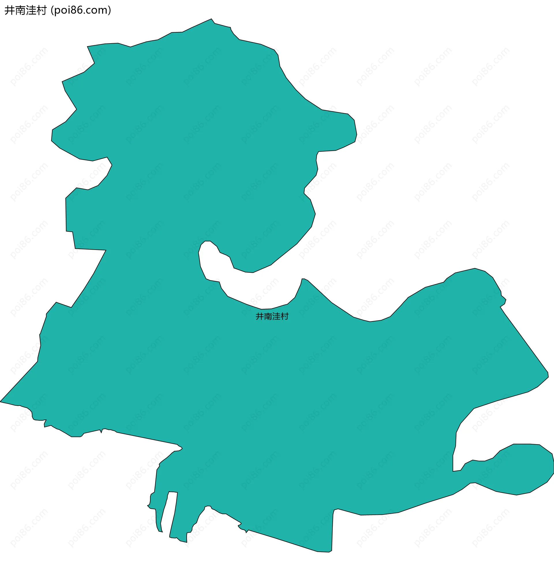 井南洼村边界地图