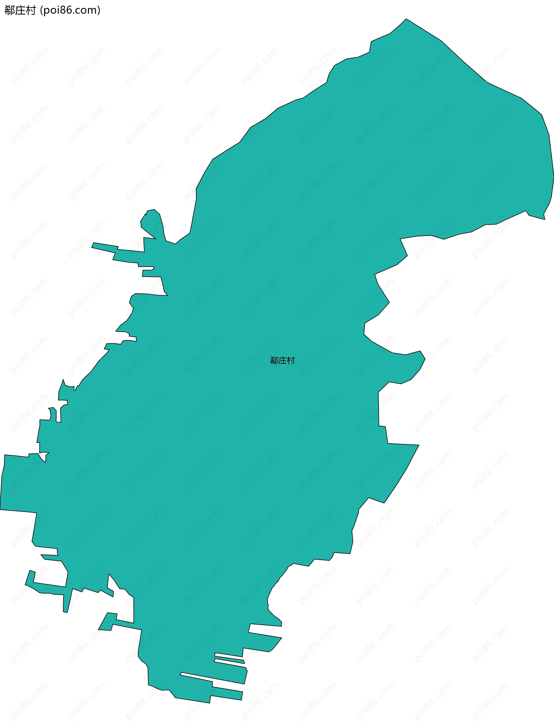 郗庄村边界地图