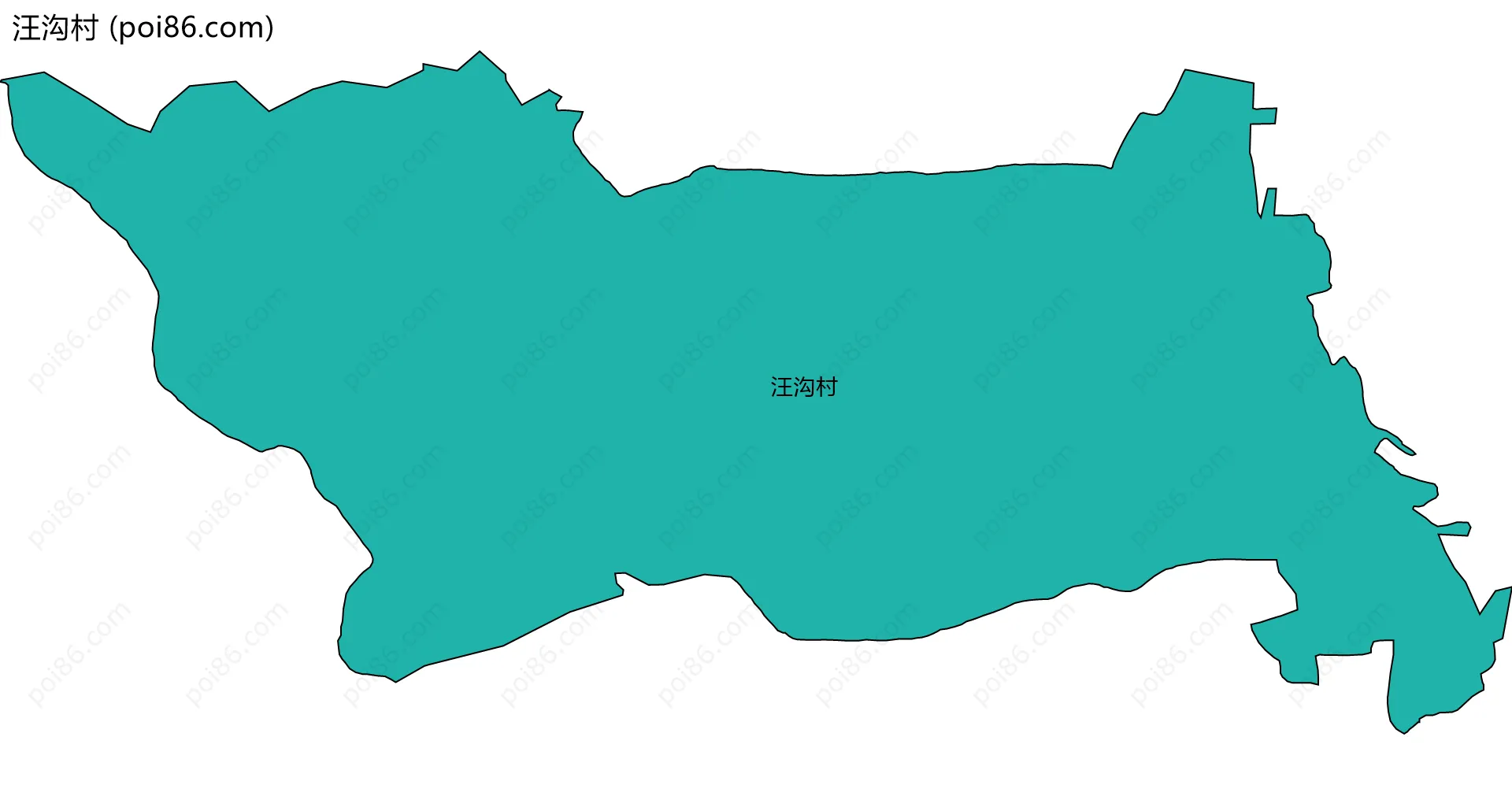 汪沟村边界地图