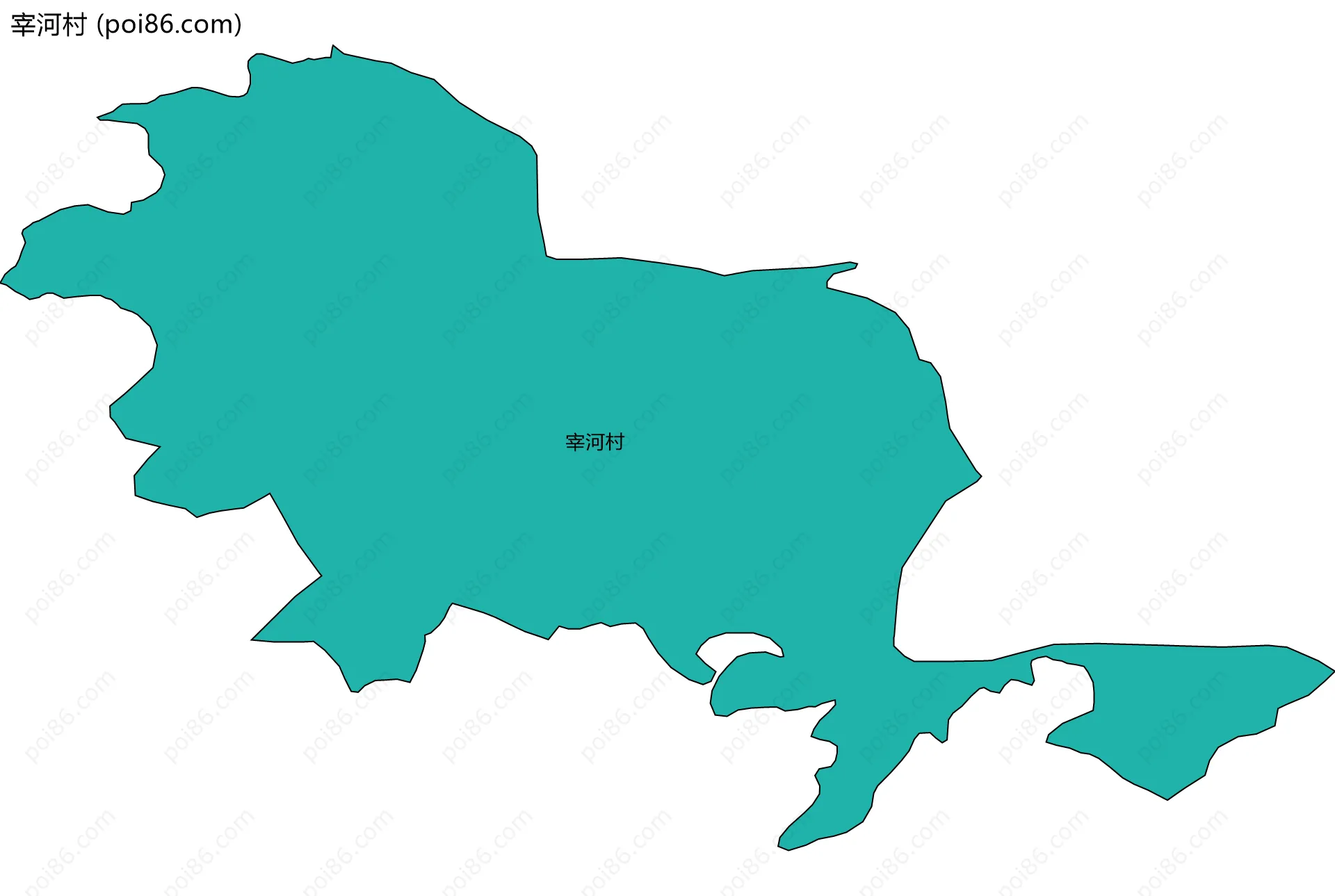 宰河村边界地图