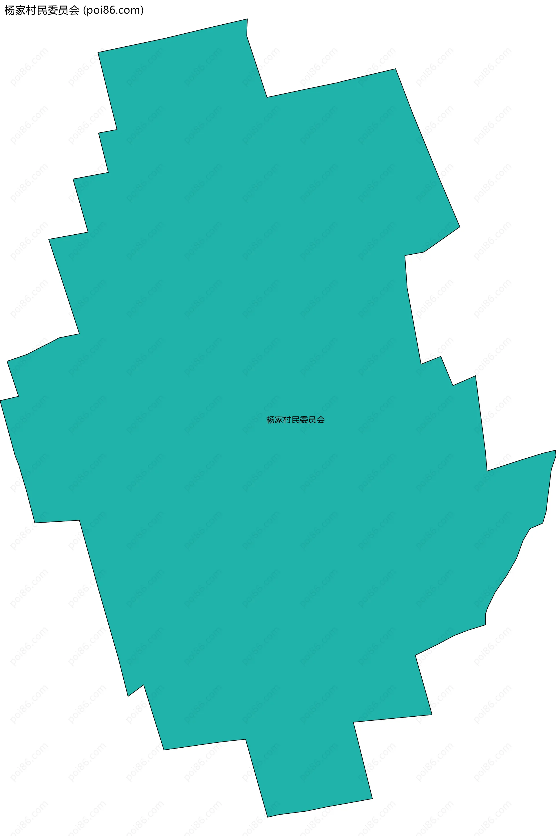 杨家村民委员会边界地图