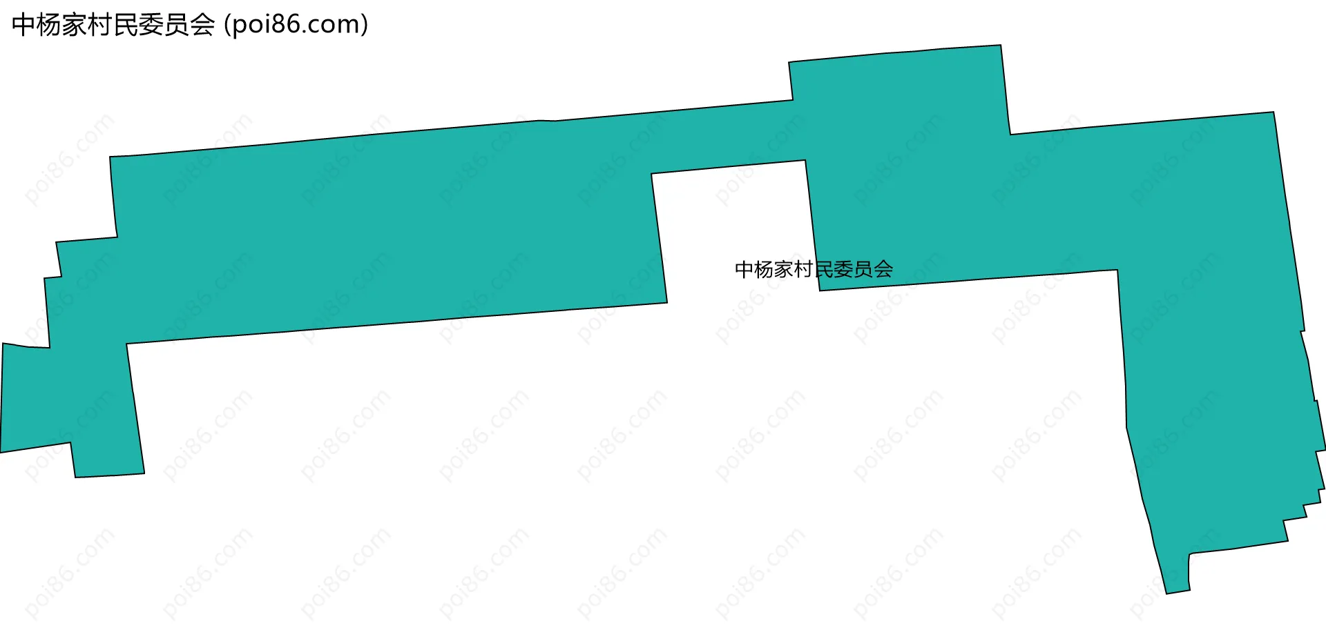中杨家村民委员会边界地图
