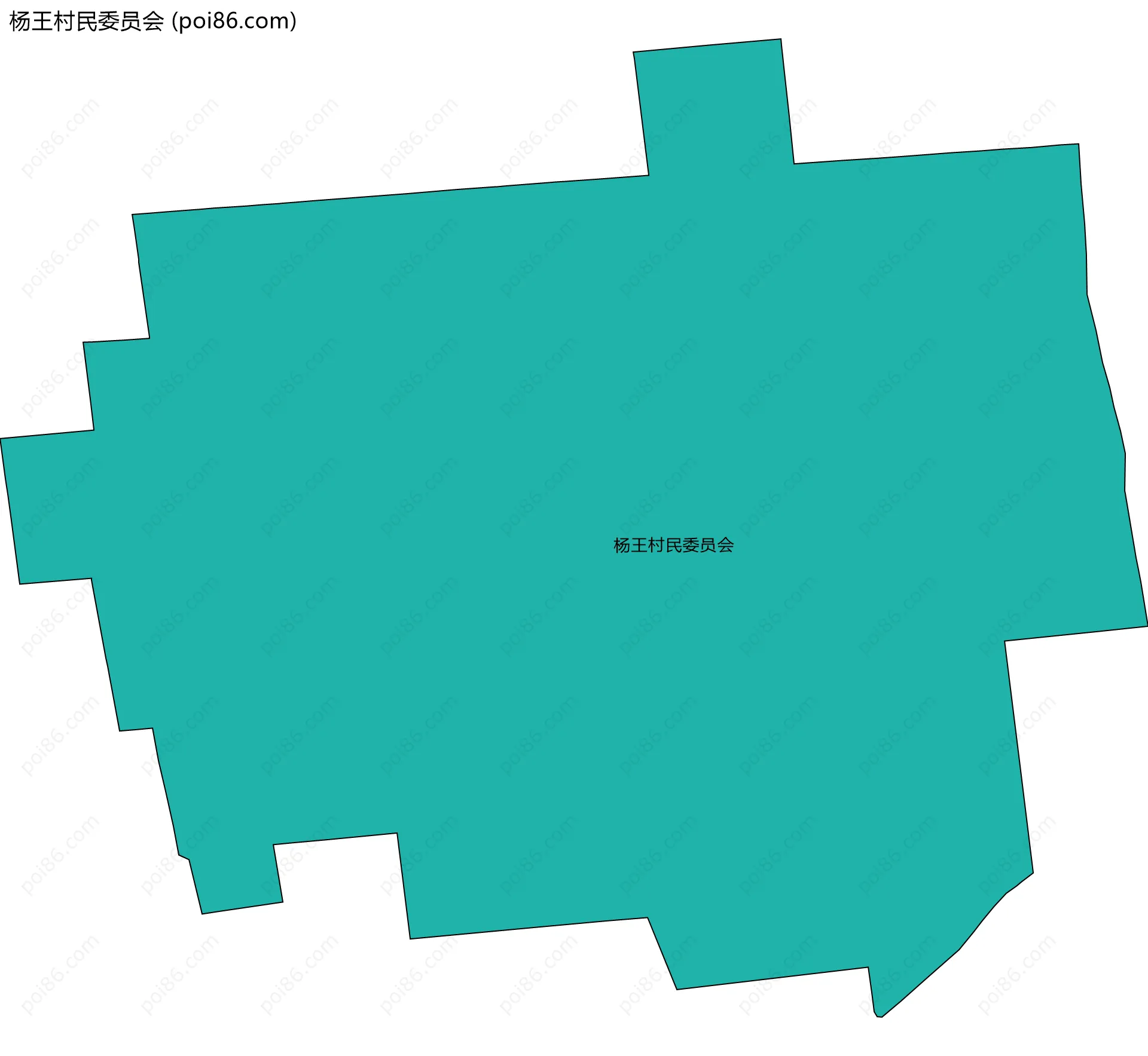 杨王村民委员会边界地图