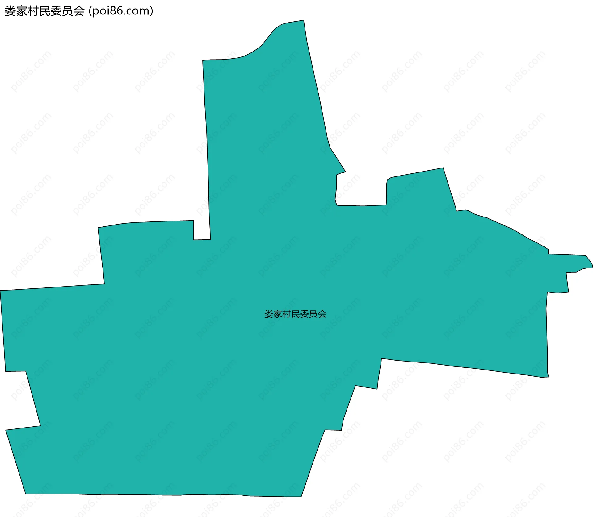 娄家村民委员会边界地图