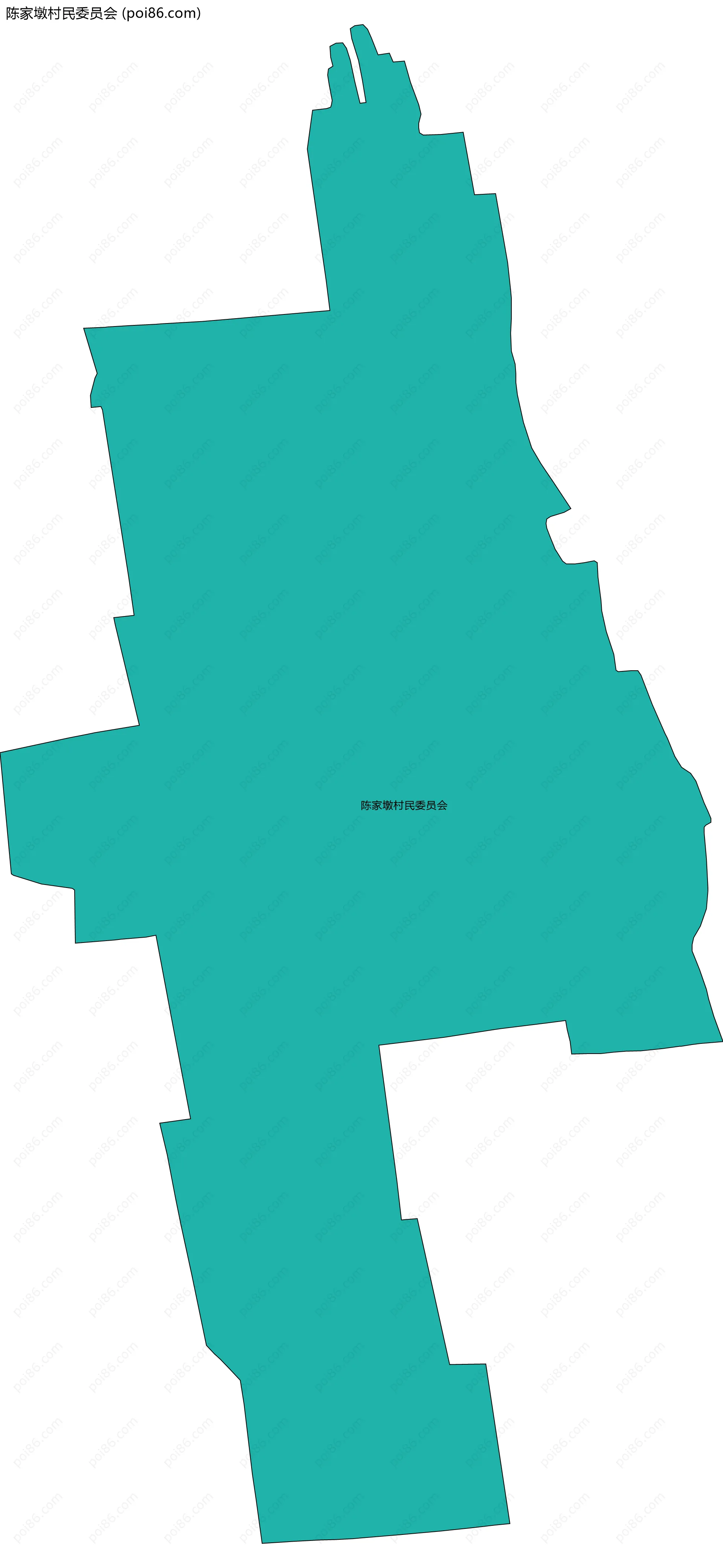 陈家墩村民委员会边界地图